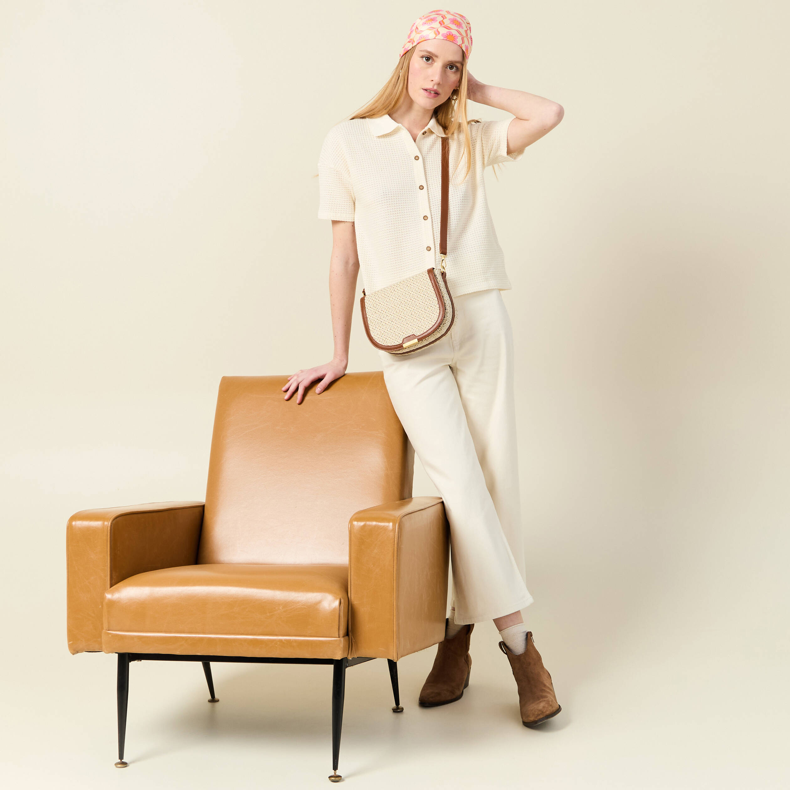 polo en maille creme femme Polo en maille creme femme