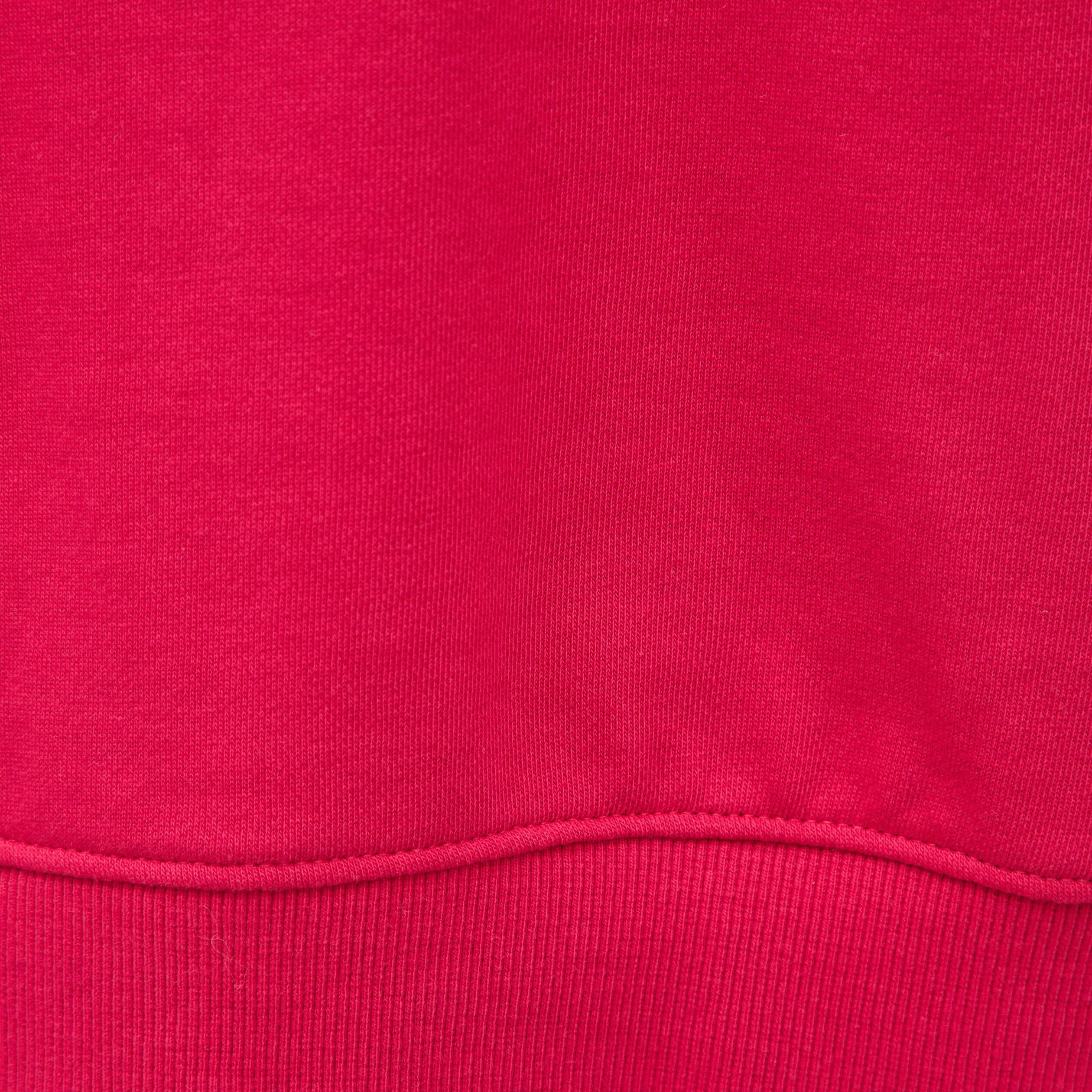 Sweat droit col rond manches longues rouge clair femme