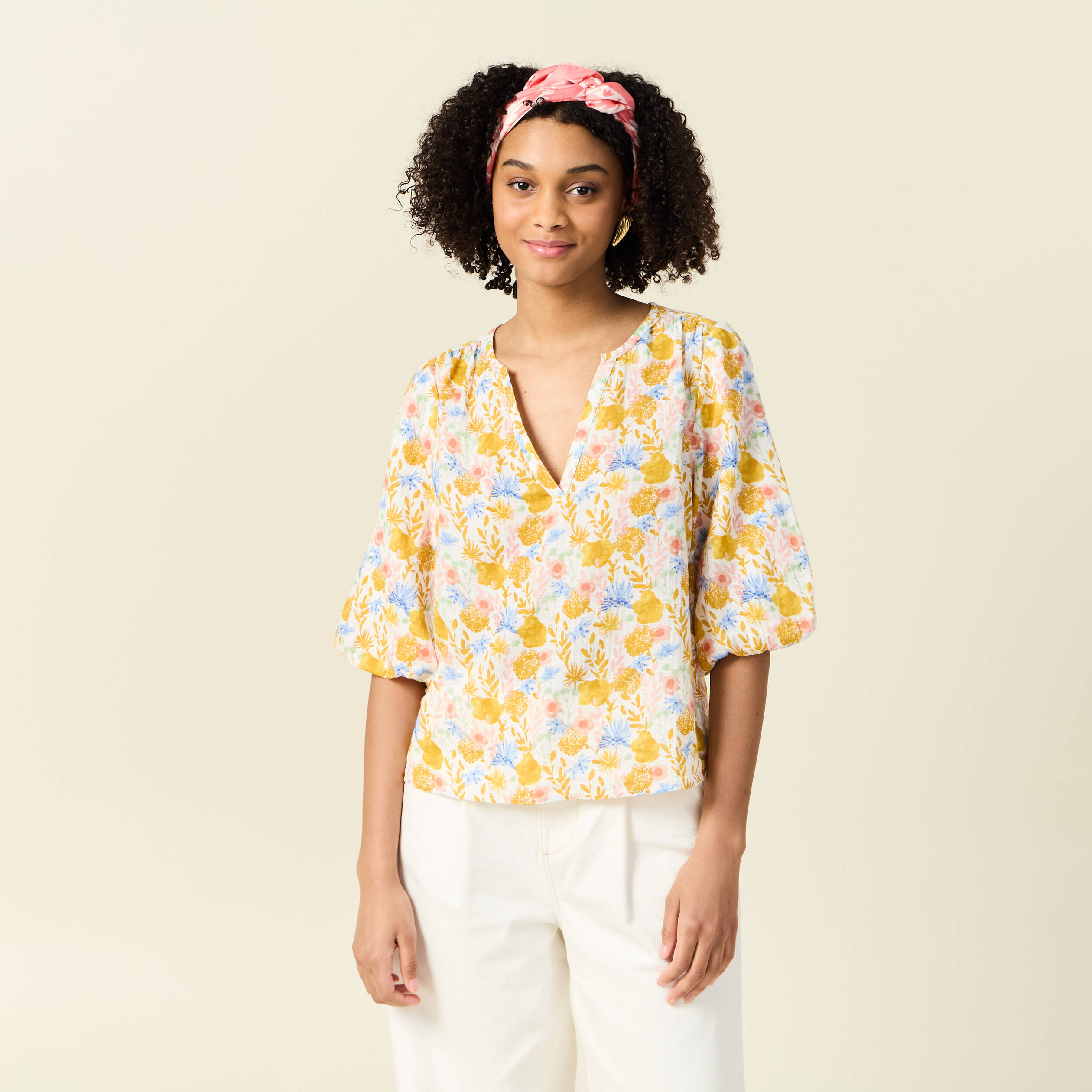 blouse manches courtes multicolore femme Blouse manches courtes multicolore femme