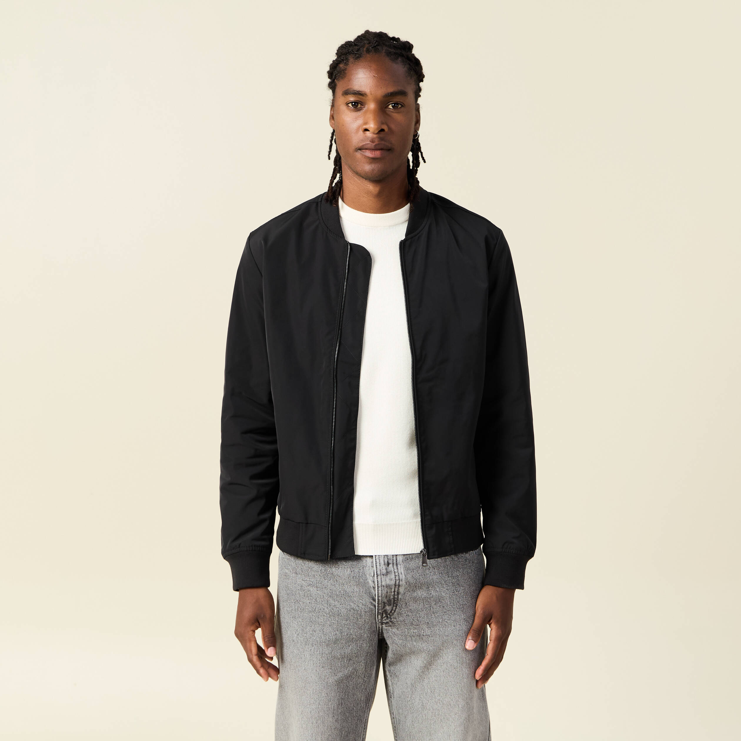 Blouson teddy eco responsable noir homme Bonobo