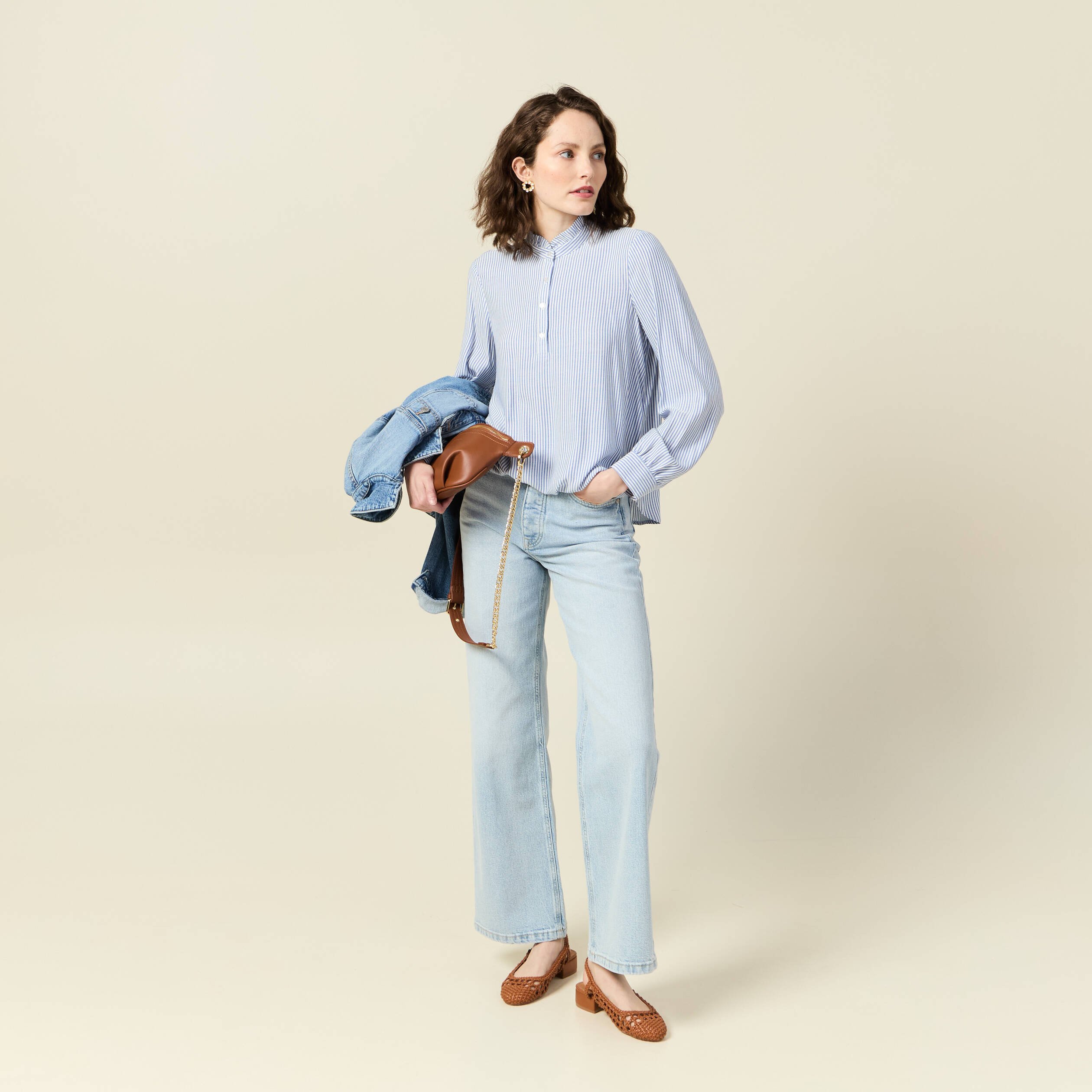 blouse manches longues ecru femme Blouse manches longues ecru femme