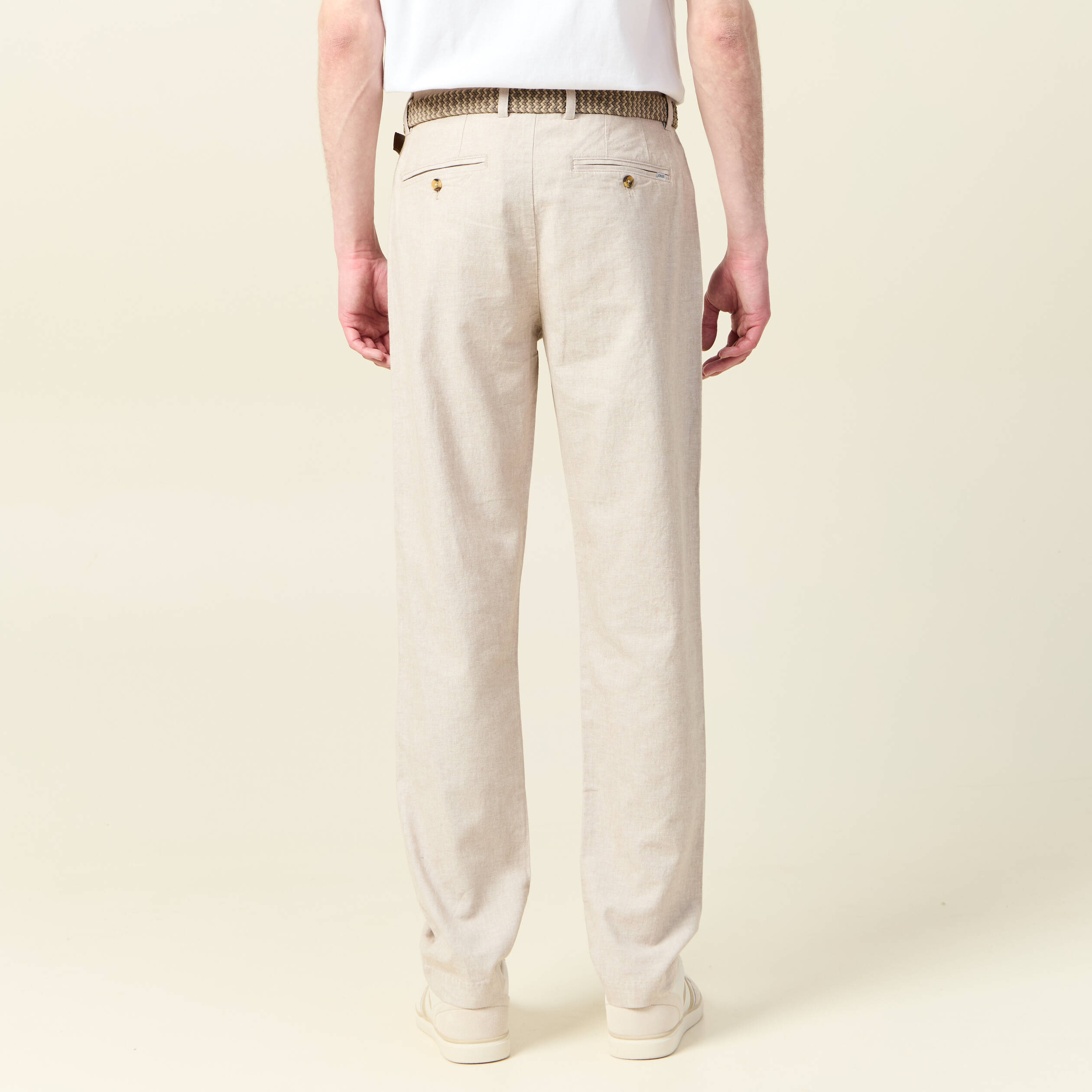 pantalon eco responsable beige homme Pantalon éco-responsable beige homme