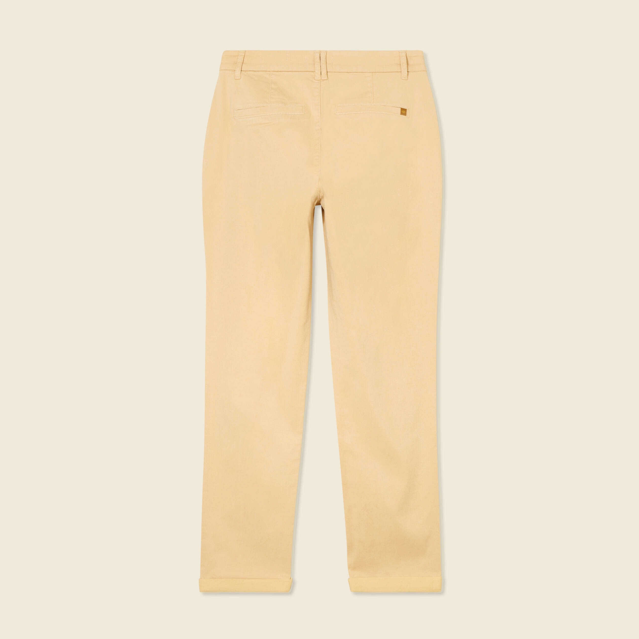 pantalon chino cigarette beige femme Pantalon chino cigarette beige femme