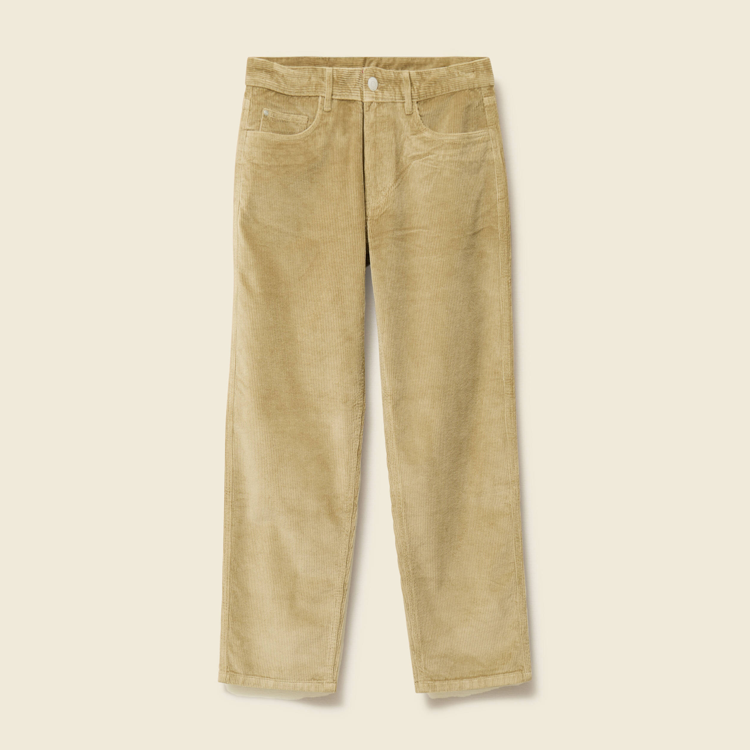 Pantalon relaxed large longueur 32 beige fonce homme