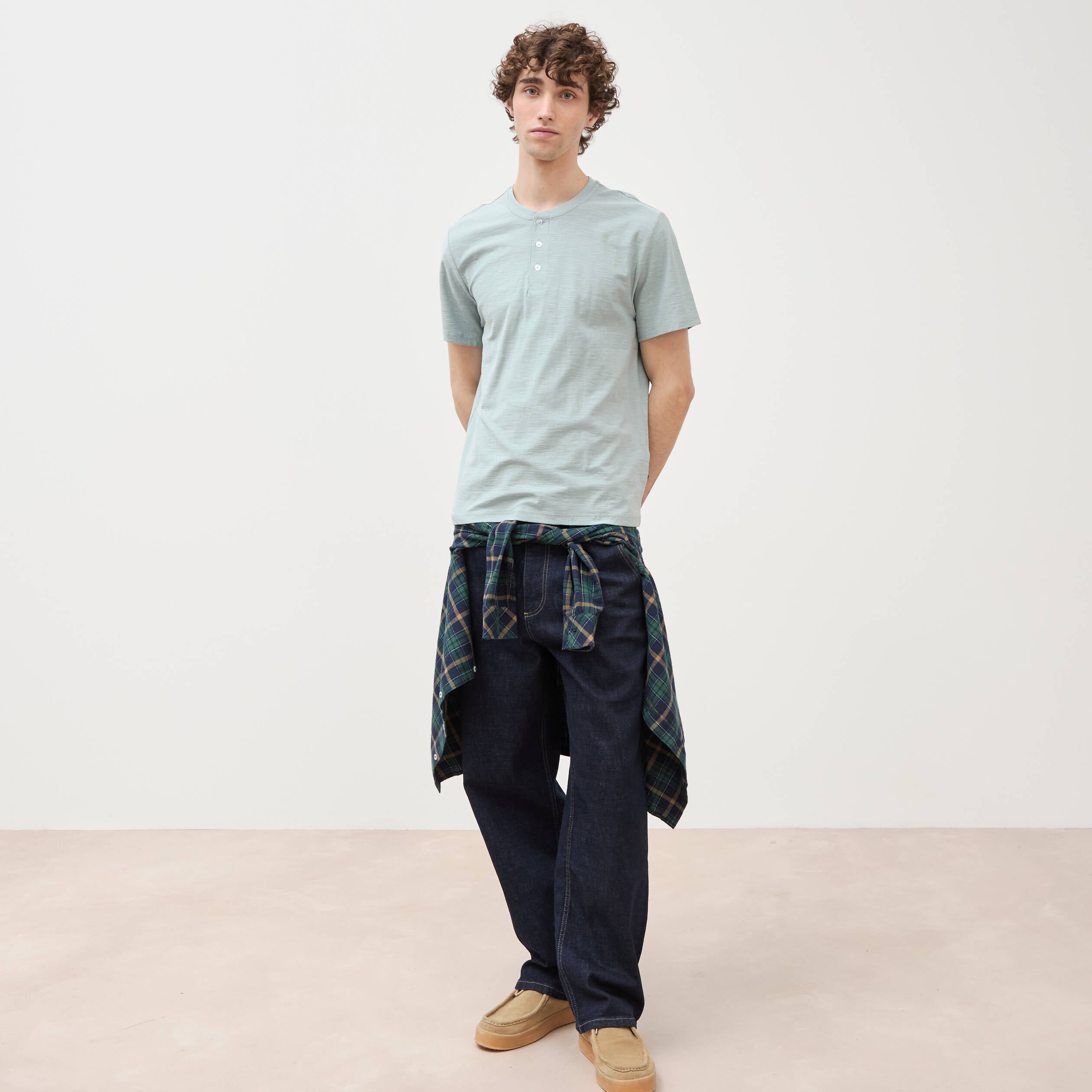 T-shirt manches courtes vert clair homme