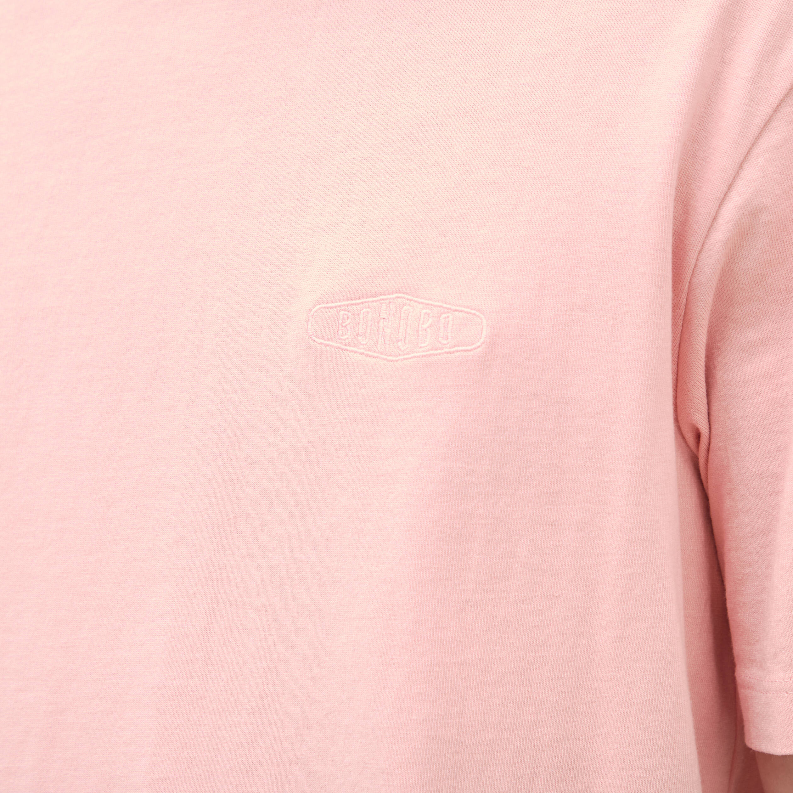 T-shirt ample en coton manches courtes rose poudr&eacute;e homme