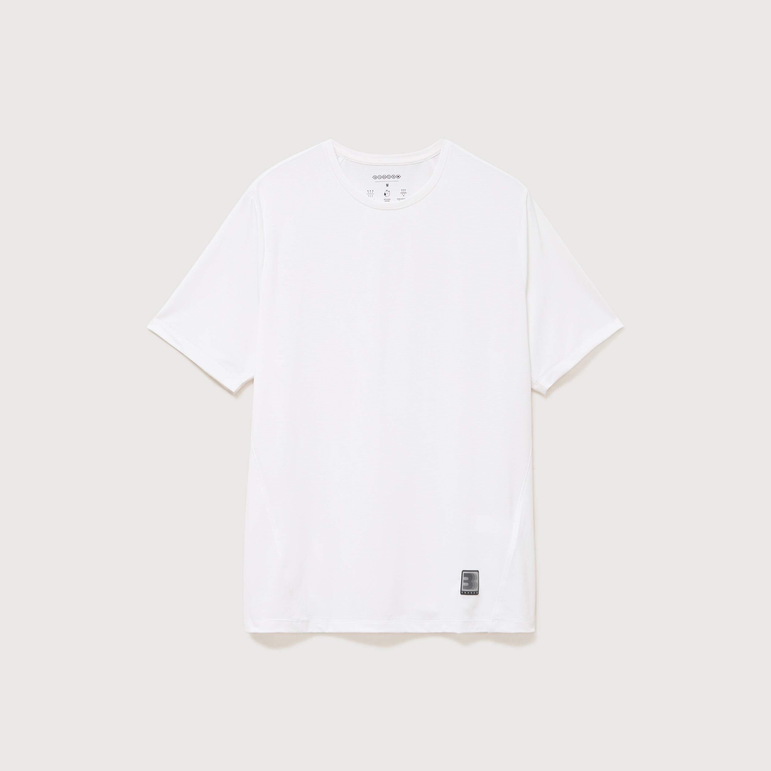 T-shirt col rond manches courtes blanc homme
