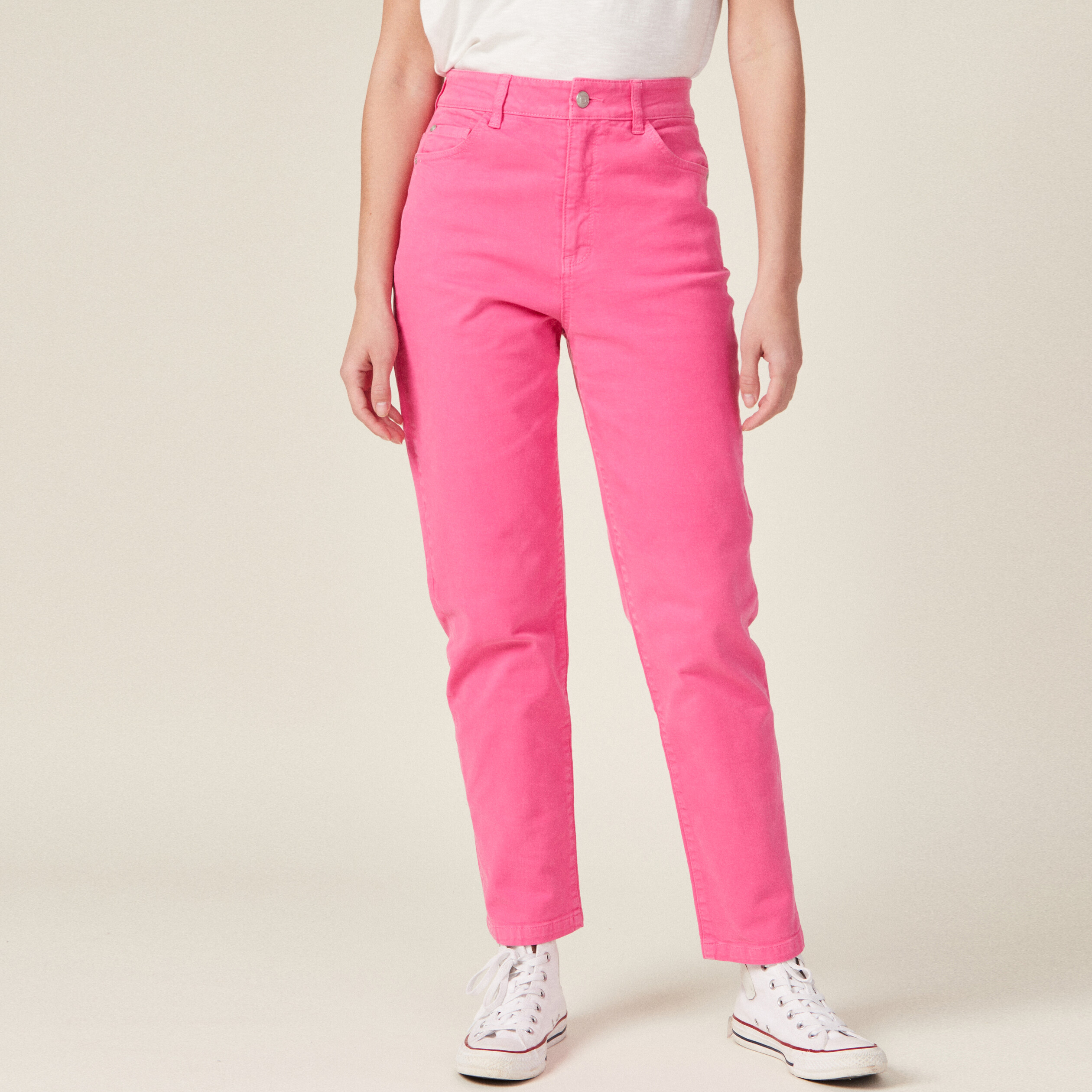 Pantalon fushia femme hot sale