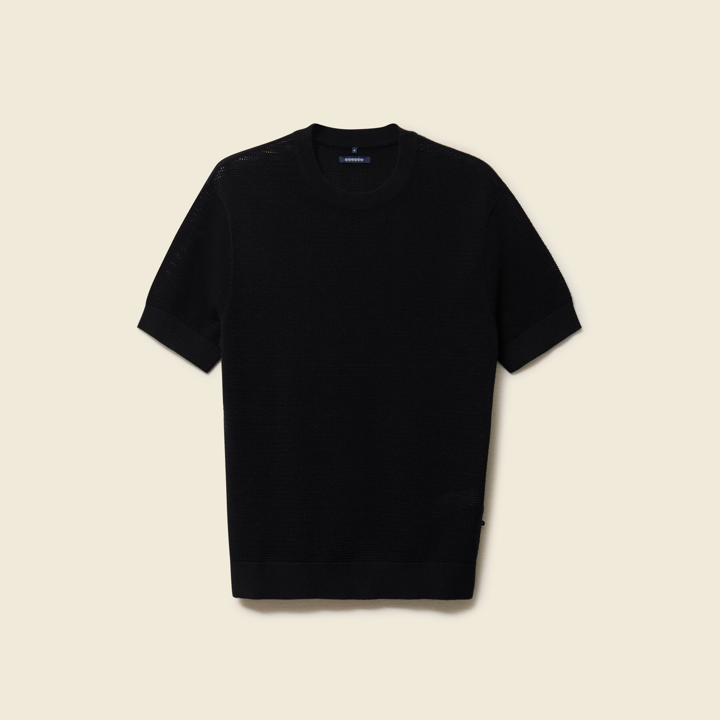 T-shirt en coton manches courtes noir homme