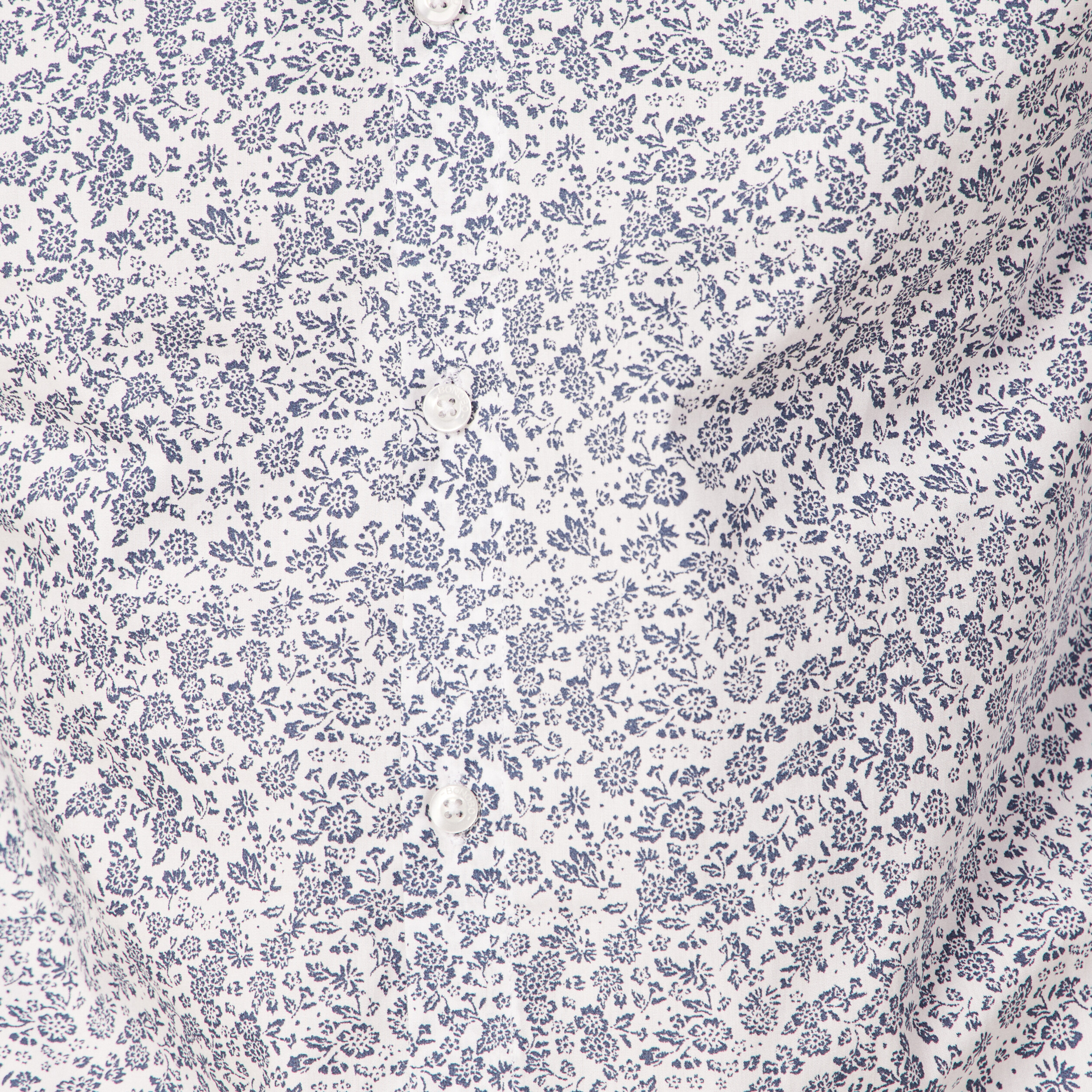 Chemise en coton manches longues blanc homme