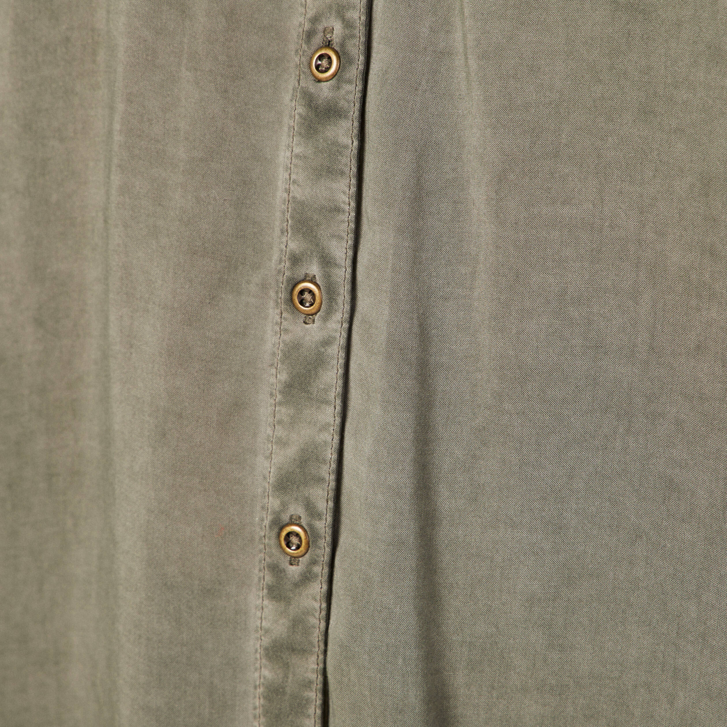 Chemise manches longues vert kaki femme Bonobo