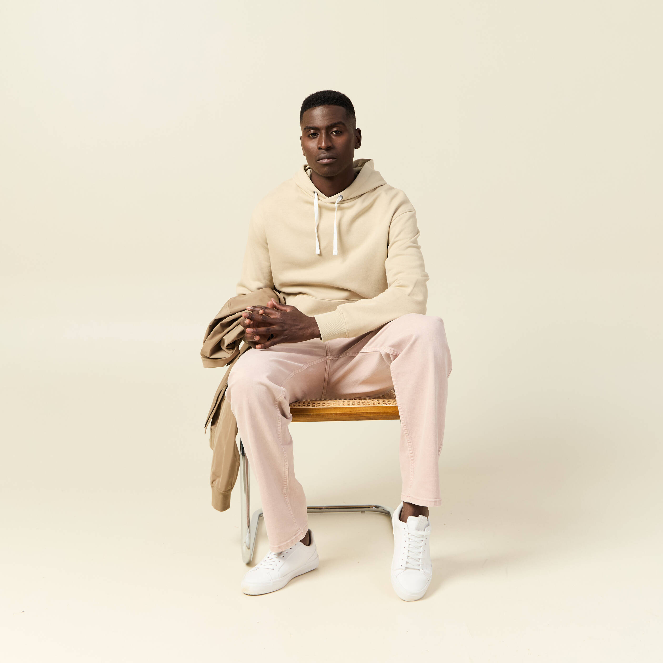 Sweat Capuche Beige Hoodie Homme Beige Sweat à Capuche Beige Homme