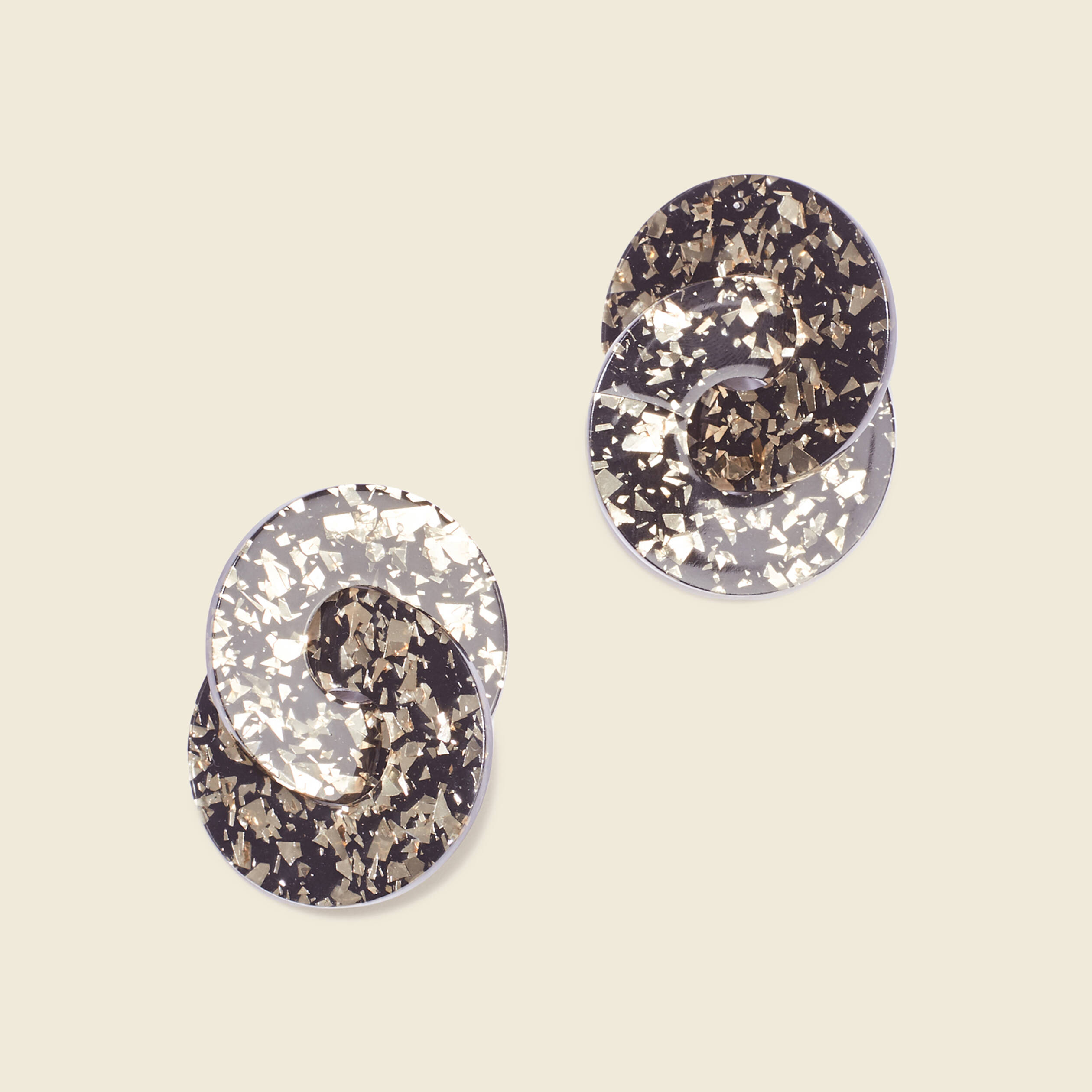 Boucles d'oreilles clous noir femme