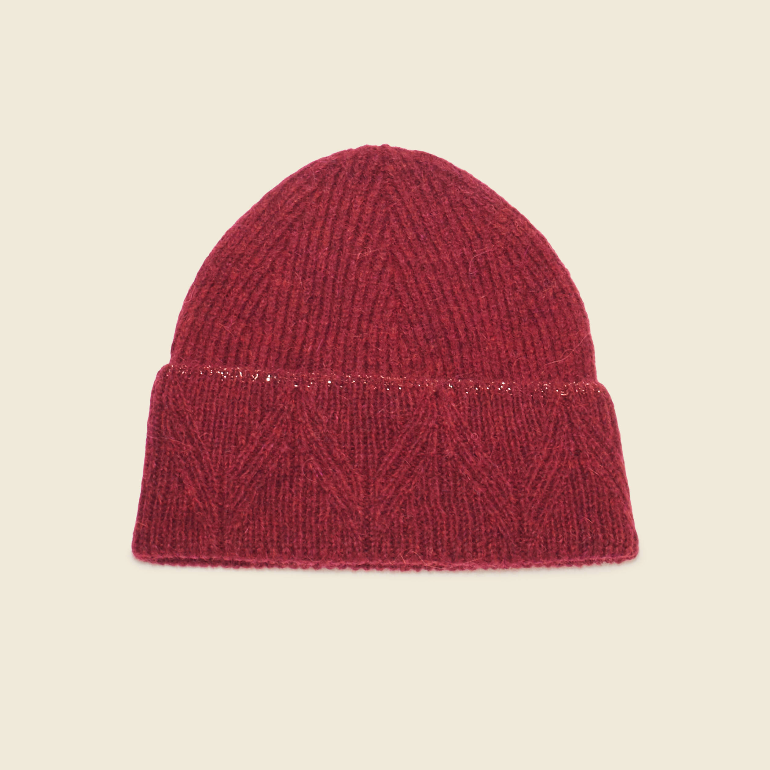 bonnet fabrique en france rouge fonce femme Bonnet fabriqué en France rouge foncé femme