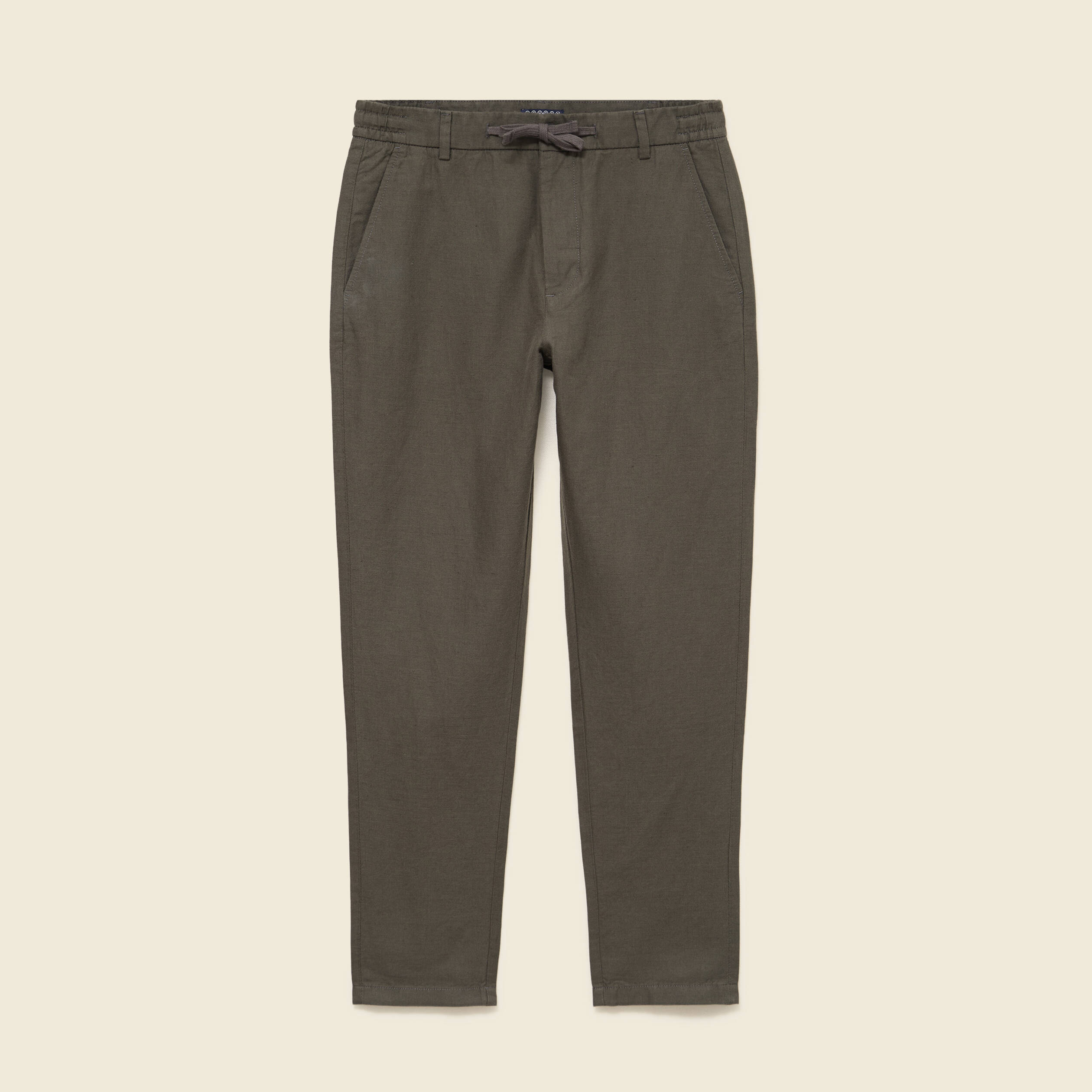 Chino coupe droite longueur 32 vert fonc&eacute; homme
