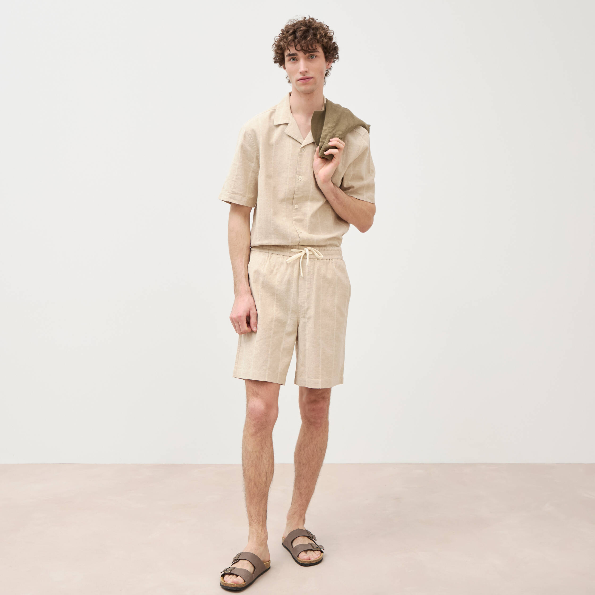 Bermuda vert clair homme