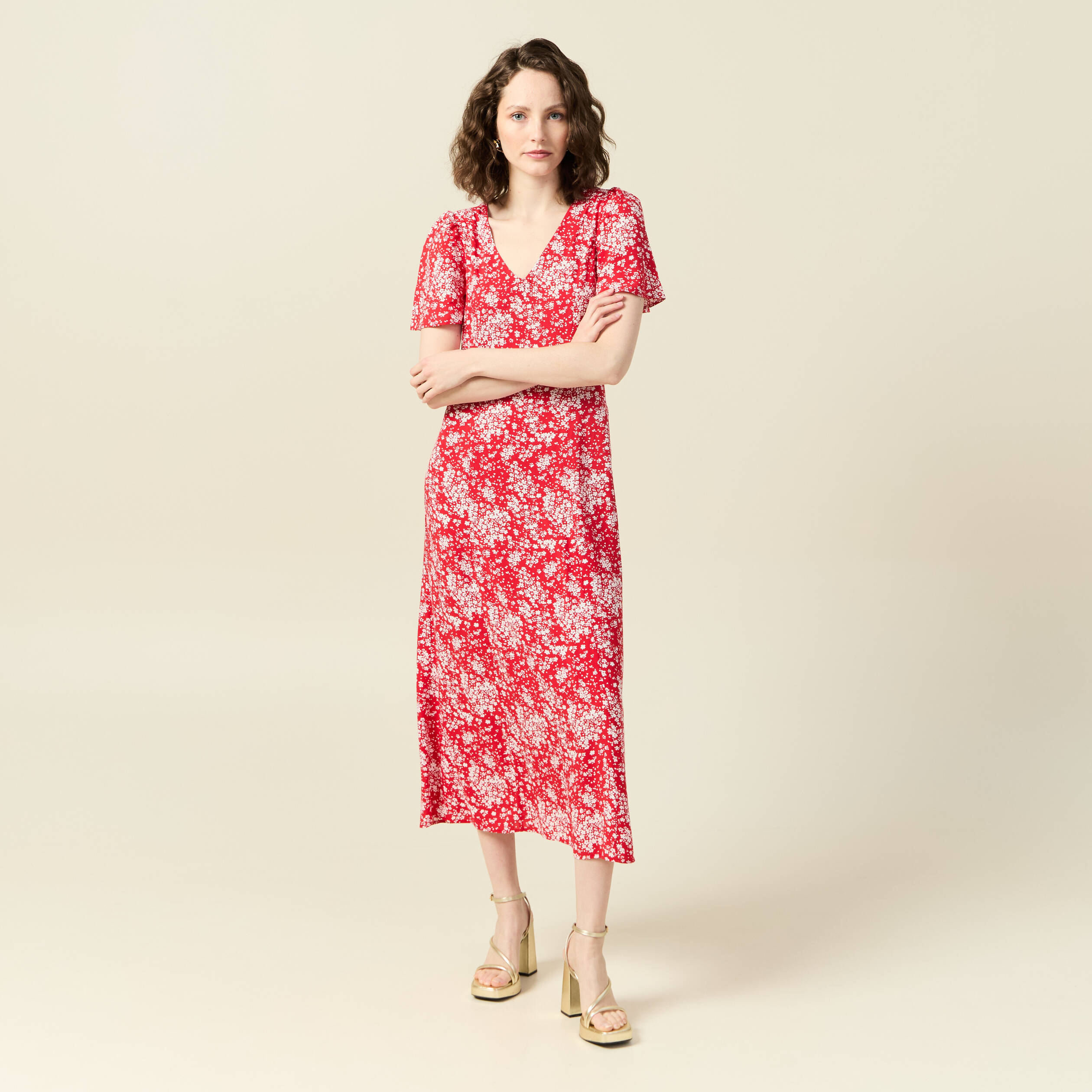 robe longue eco responsable rouge femme Robe longue éco-responsable rouge femme