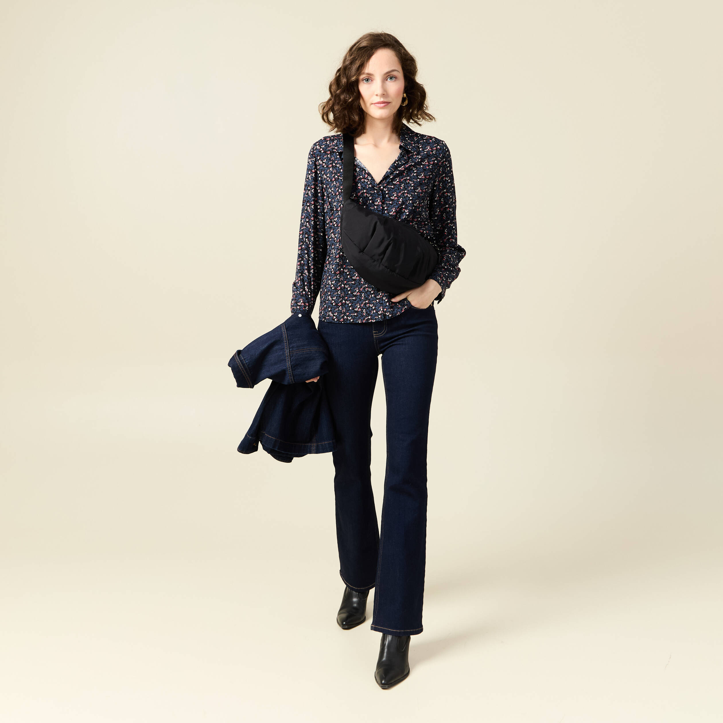 chemise manches longues noir femme Chemise manches longues noir femme