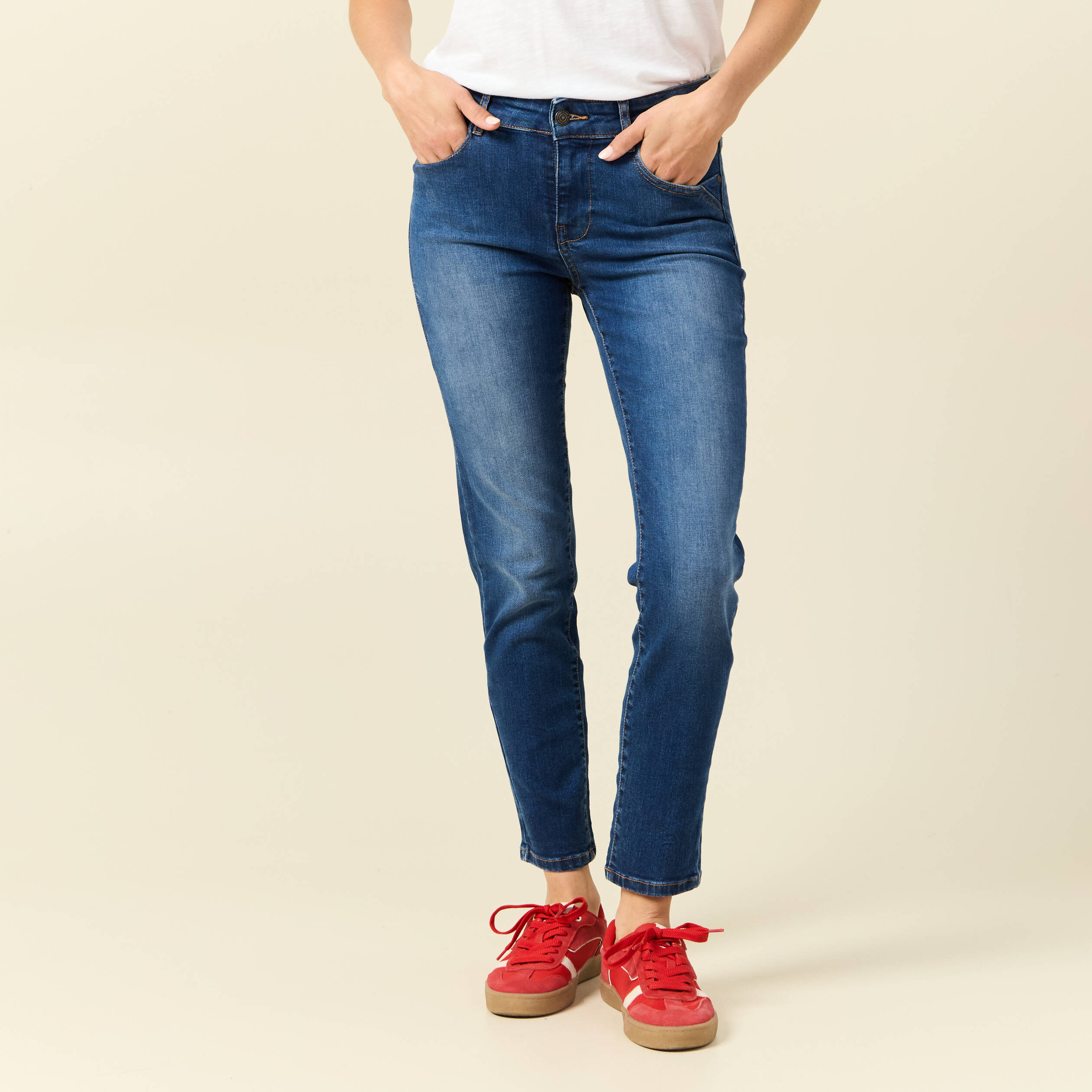 jeans vanessa slim 78eme denim stone femme Jeans Vanessa - slim 7/8ème denim stone femme