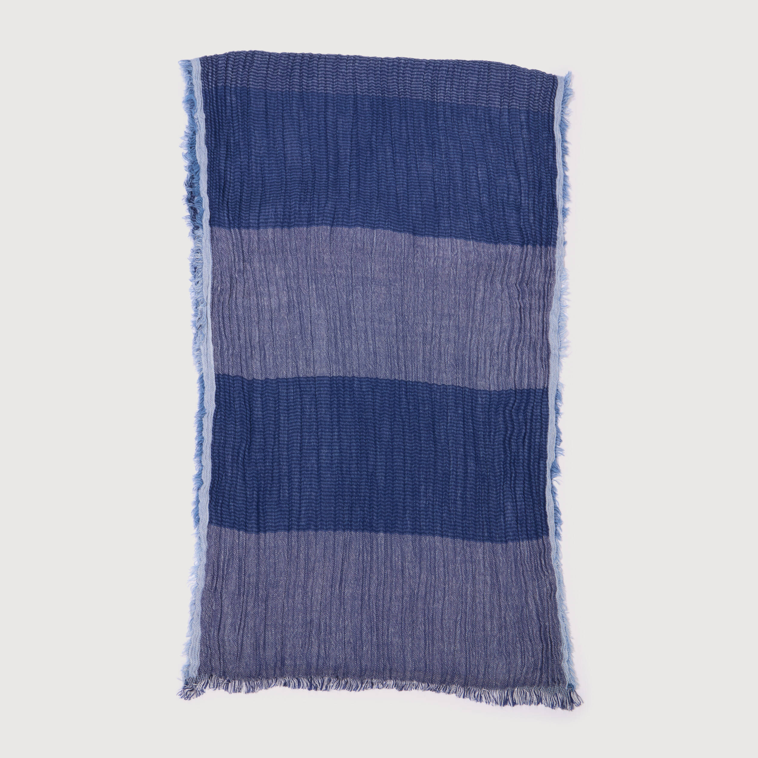Foulard froiss&eacute; bleu marine homme