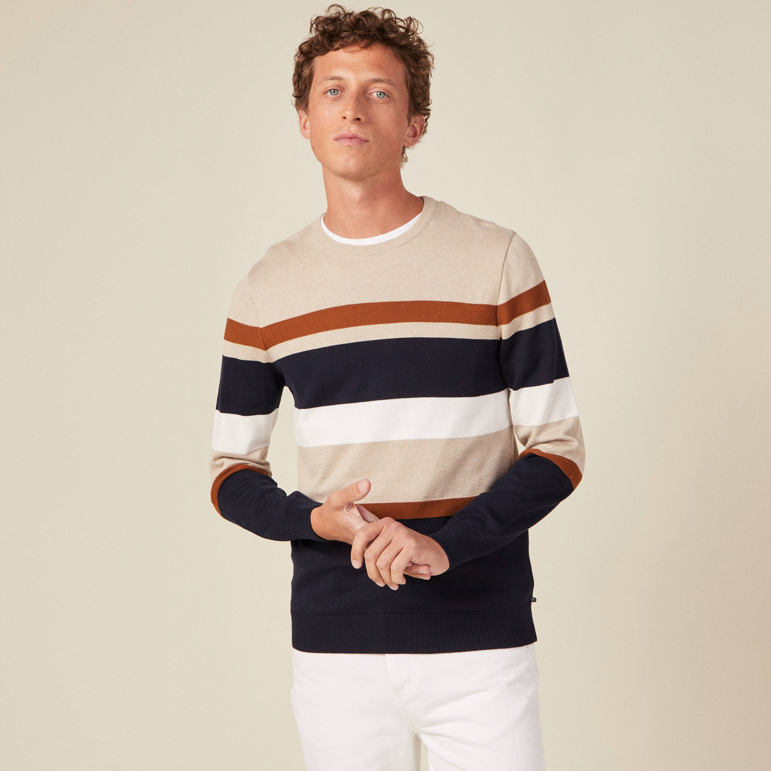 Selected Homme - Polo en maille à manches longues - Marron