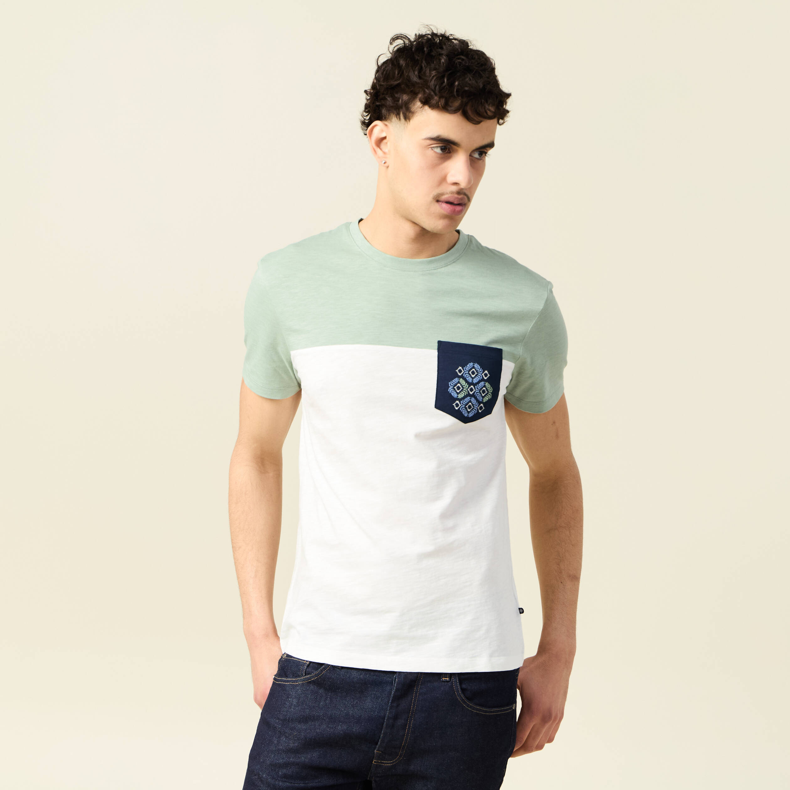 t shirt manches courtes vert olive homme T-shirt manches courtes vert olive homme