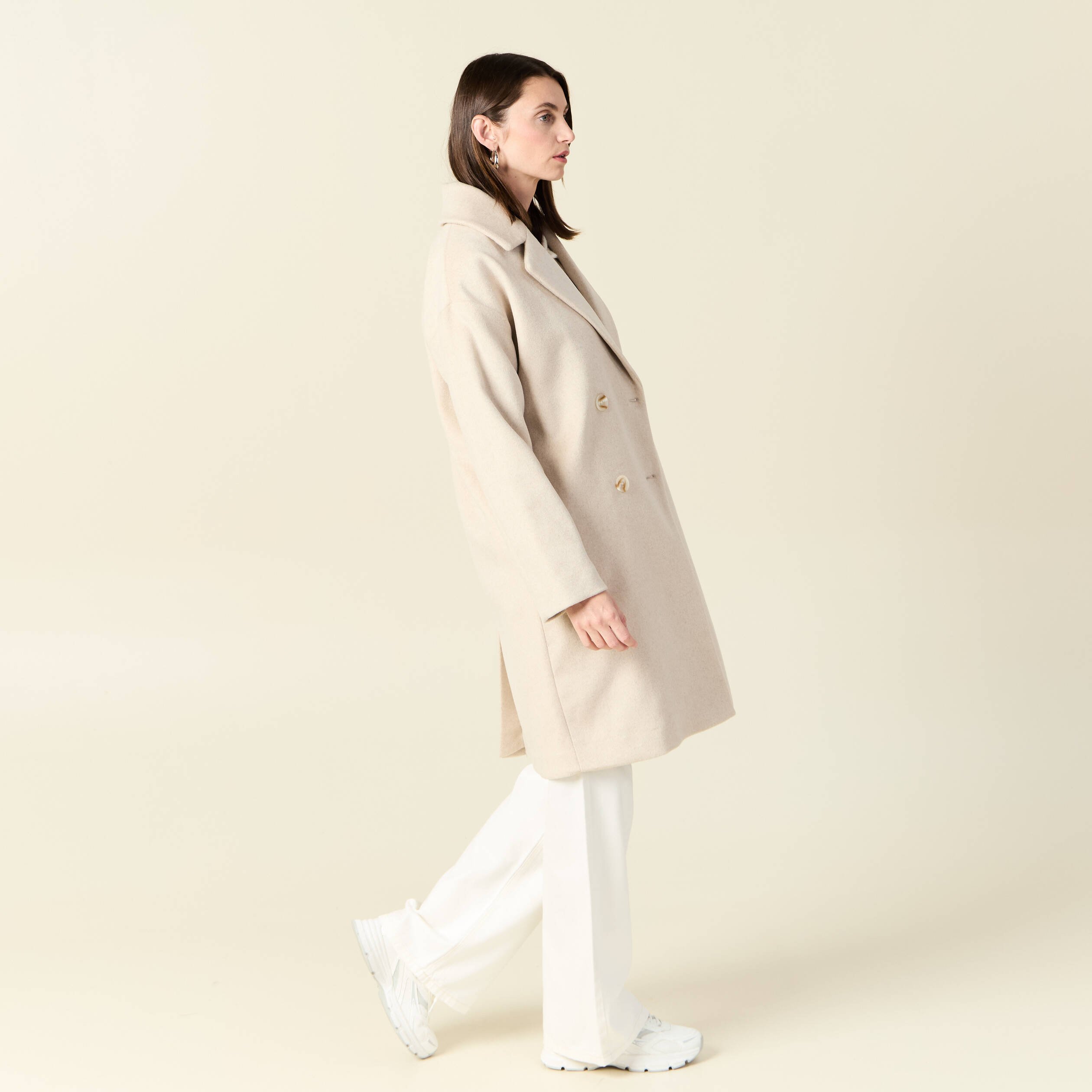 manteau long oversize creme femme Manteau long oversize creme femme