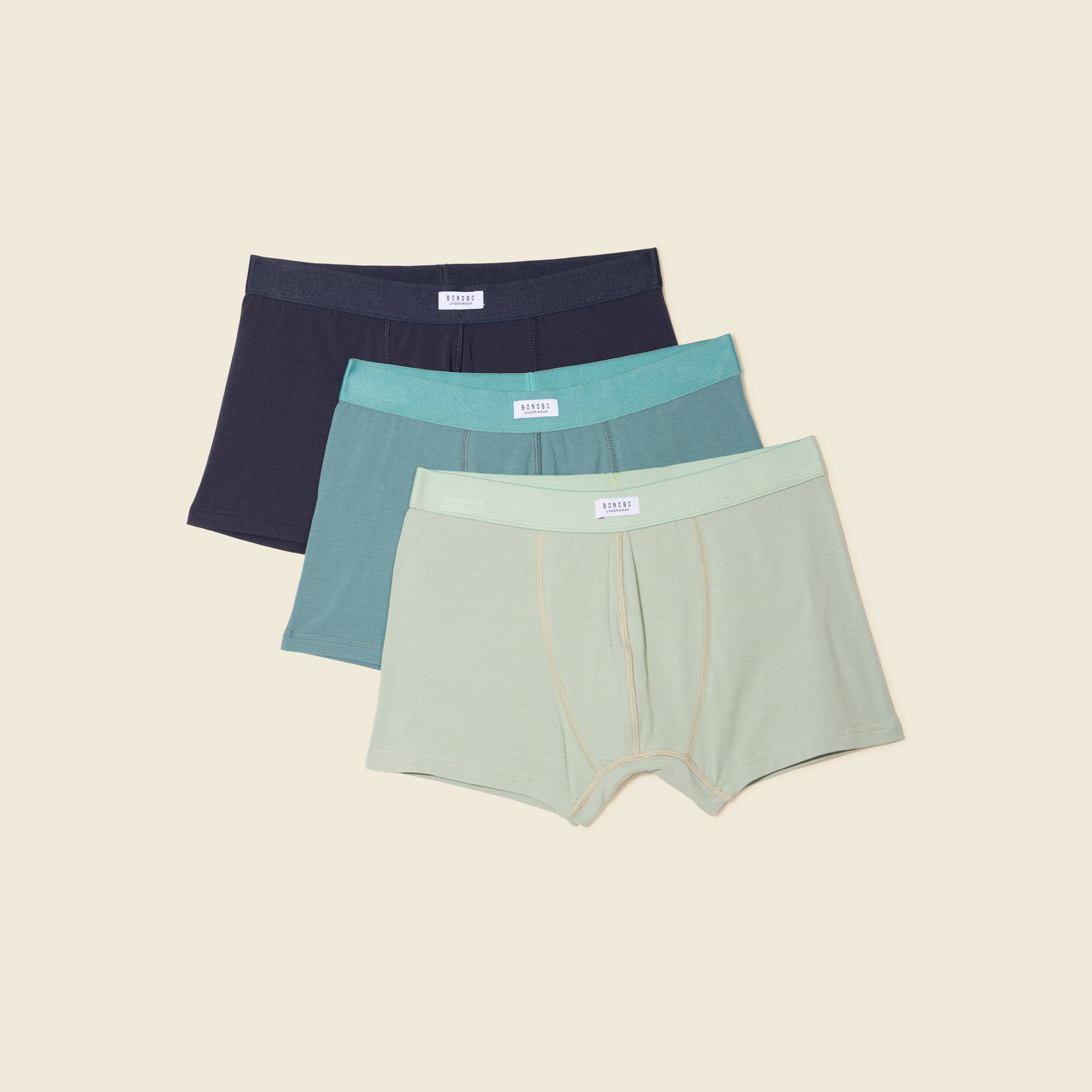 lot 3 boxers vert fonce homme Lot 3 boxers vert foncé homme