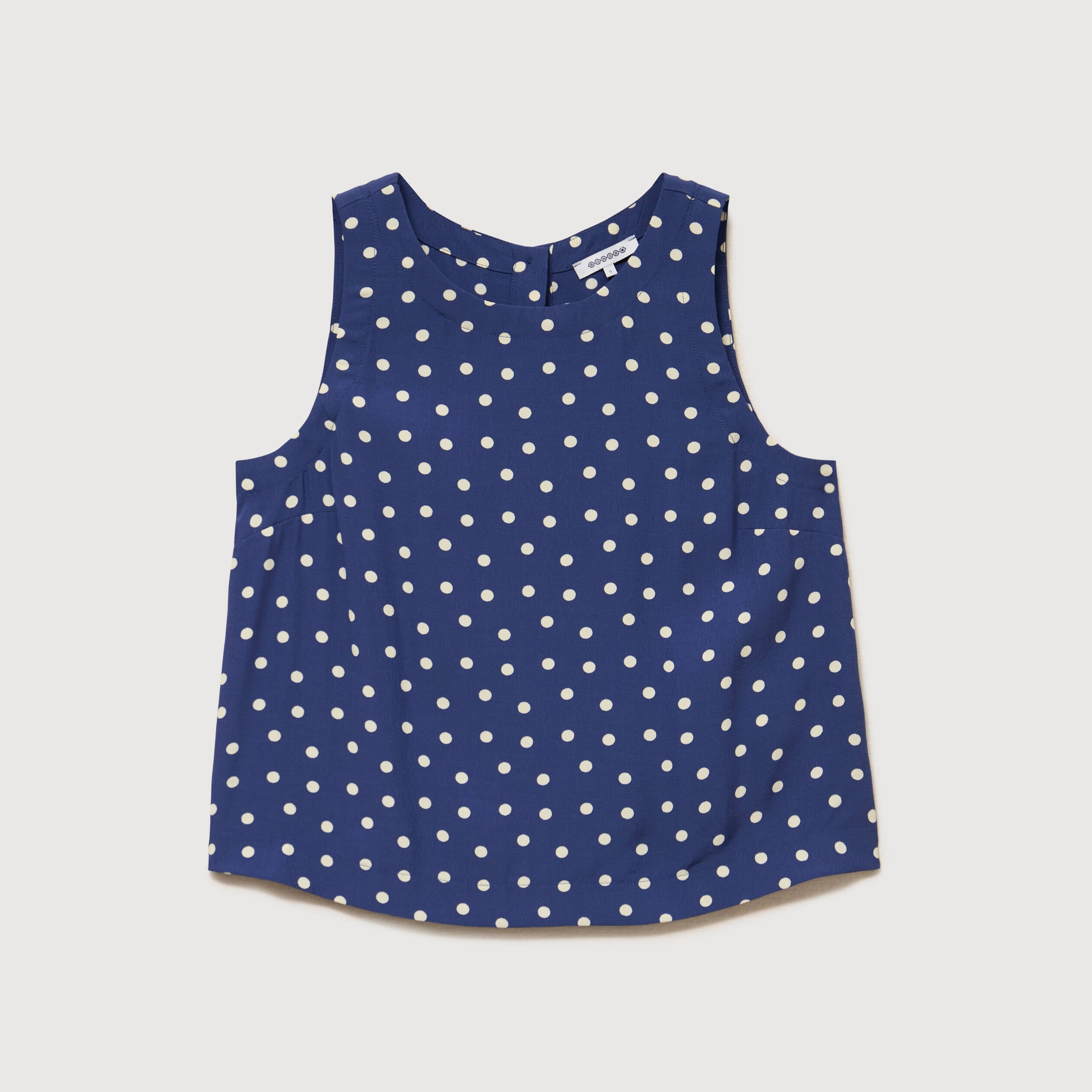 Top sans manches bleu marine femme