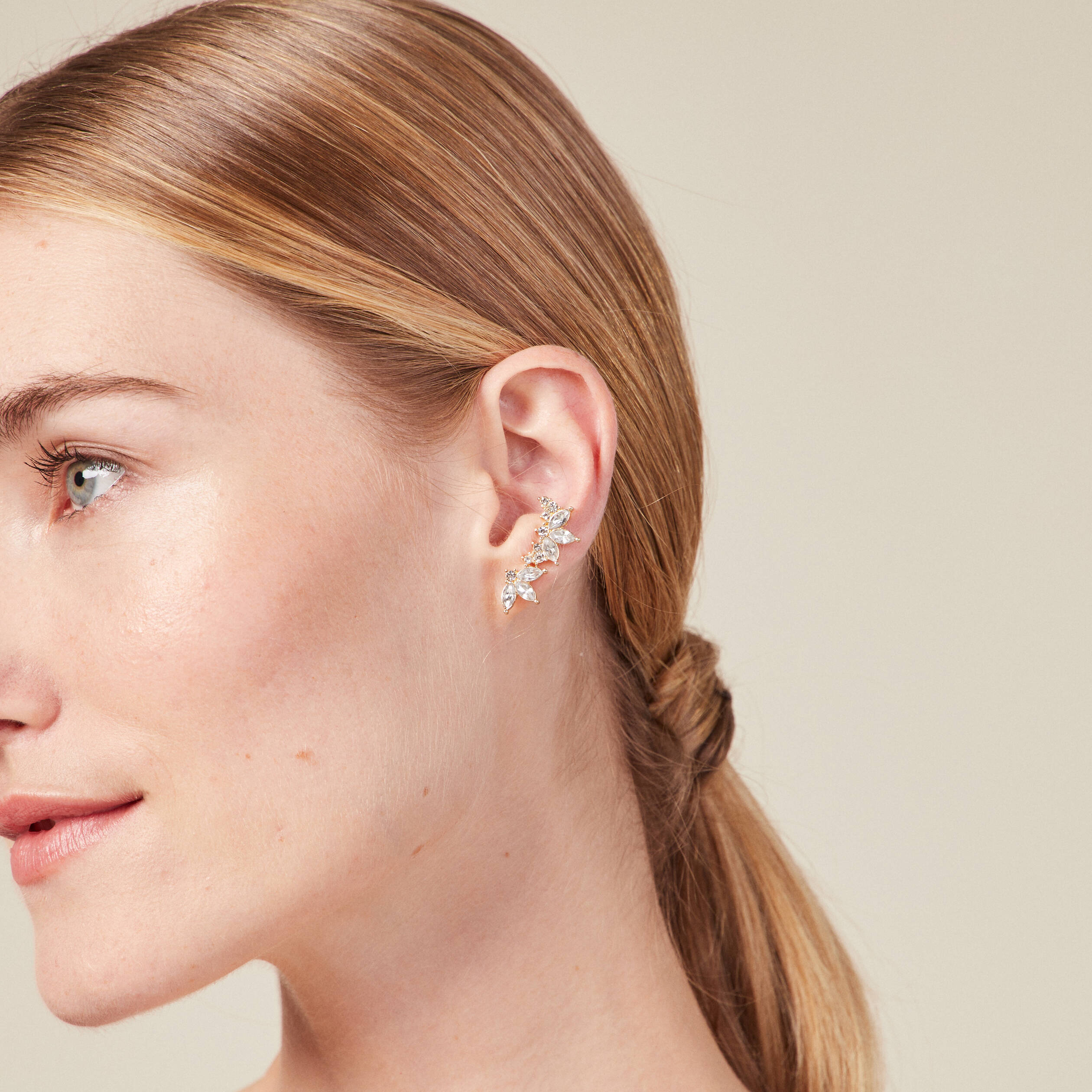 Boucles d'oreilles clous couleur or femme