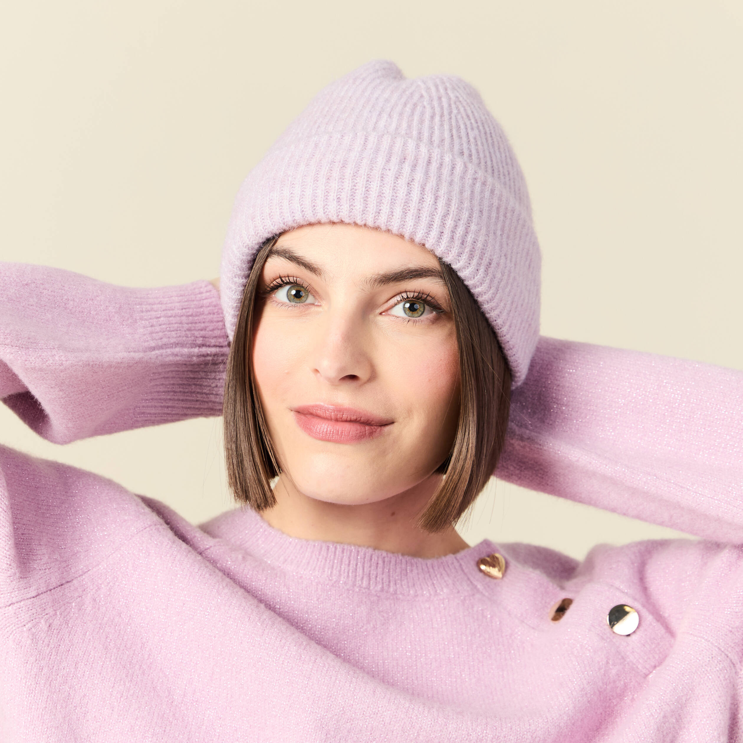 Bonnet mauve femme