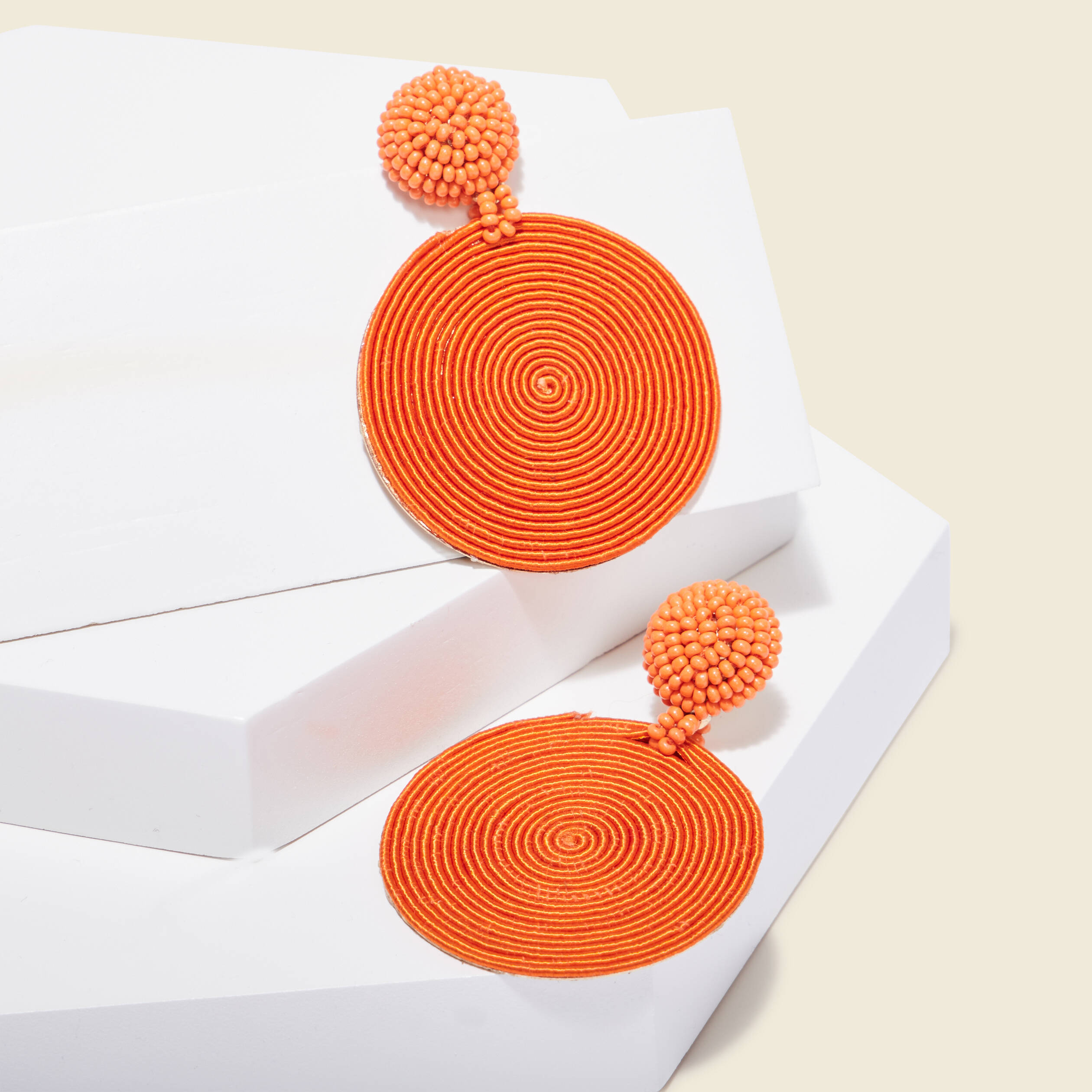 boucles doreilles pendantes orange femme Boucles d'oreilles pendantes orange femme