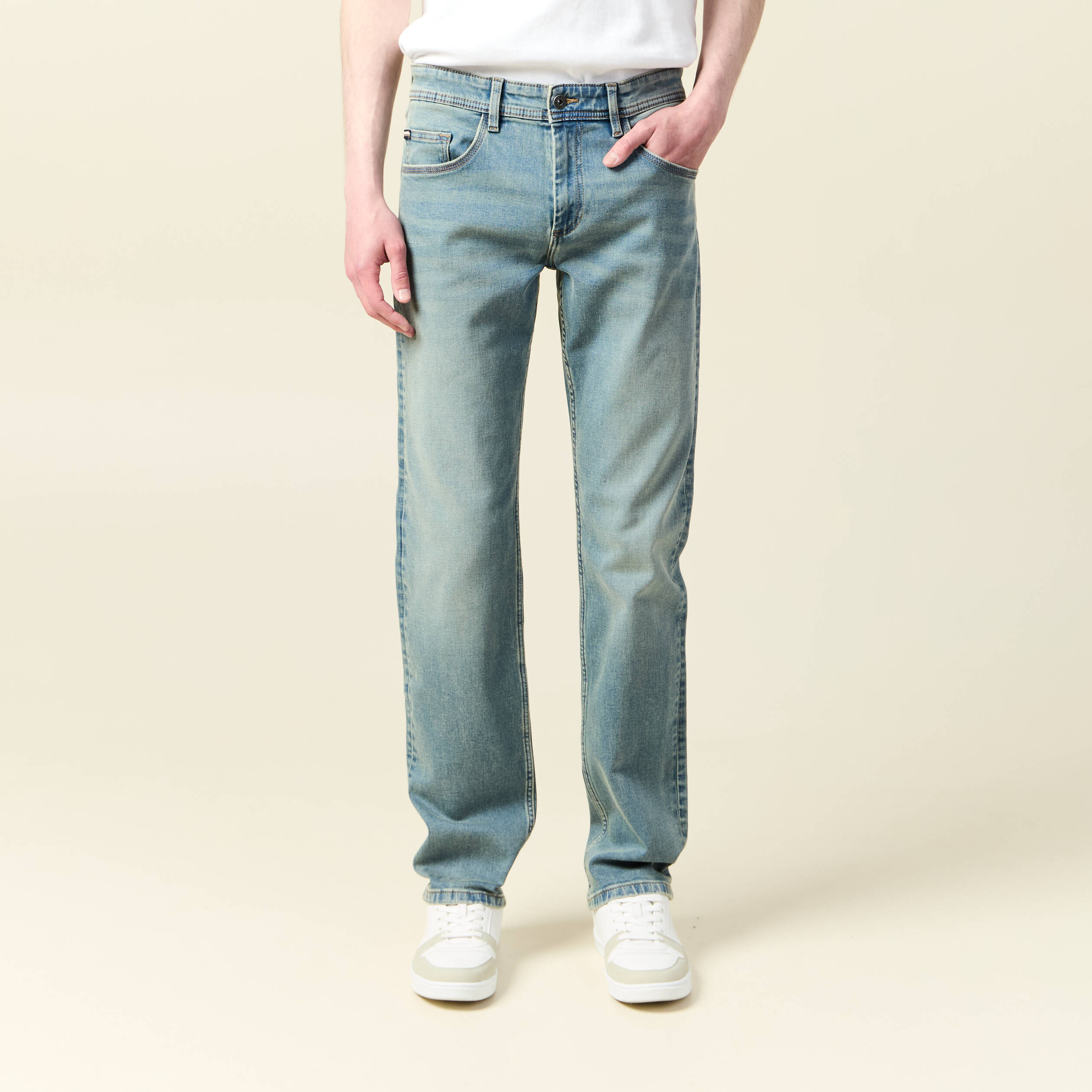 jeans straight longueur 34 denim denim dirty homme Jeans straight longueur 34 denim denim dirty homme