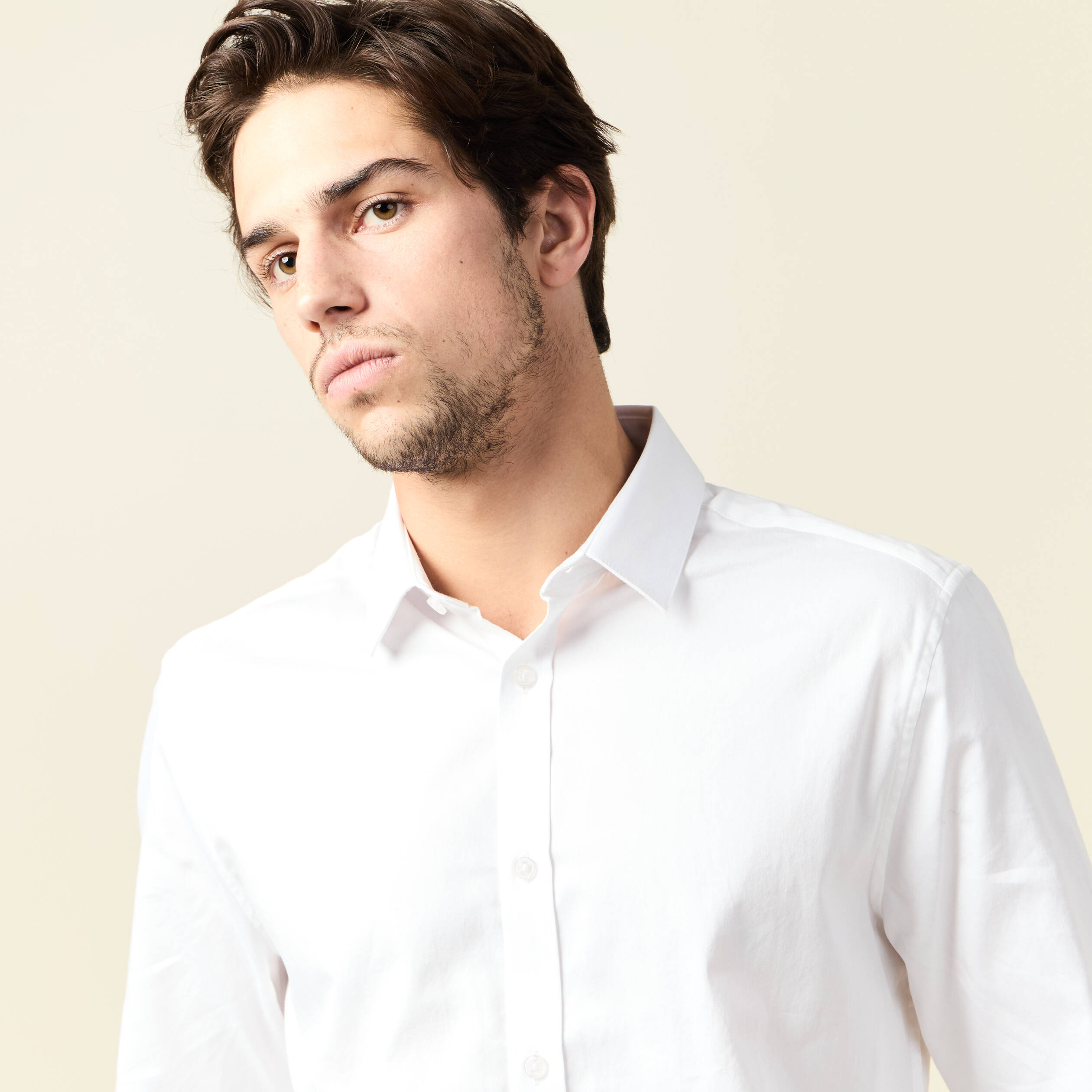 chemise manches longues blanc homme Chemise manches longues blanc homme