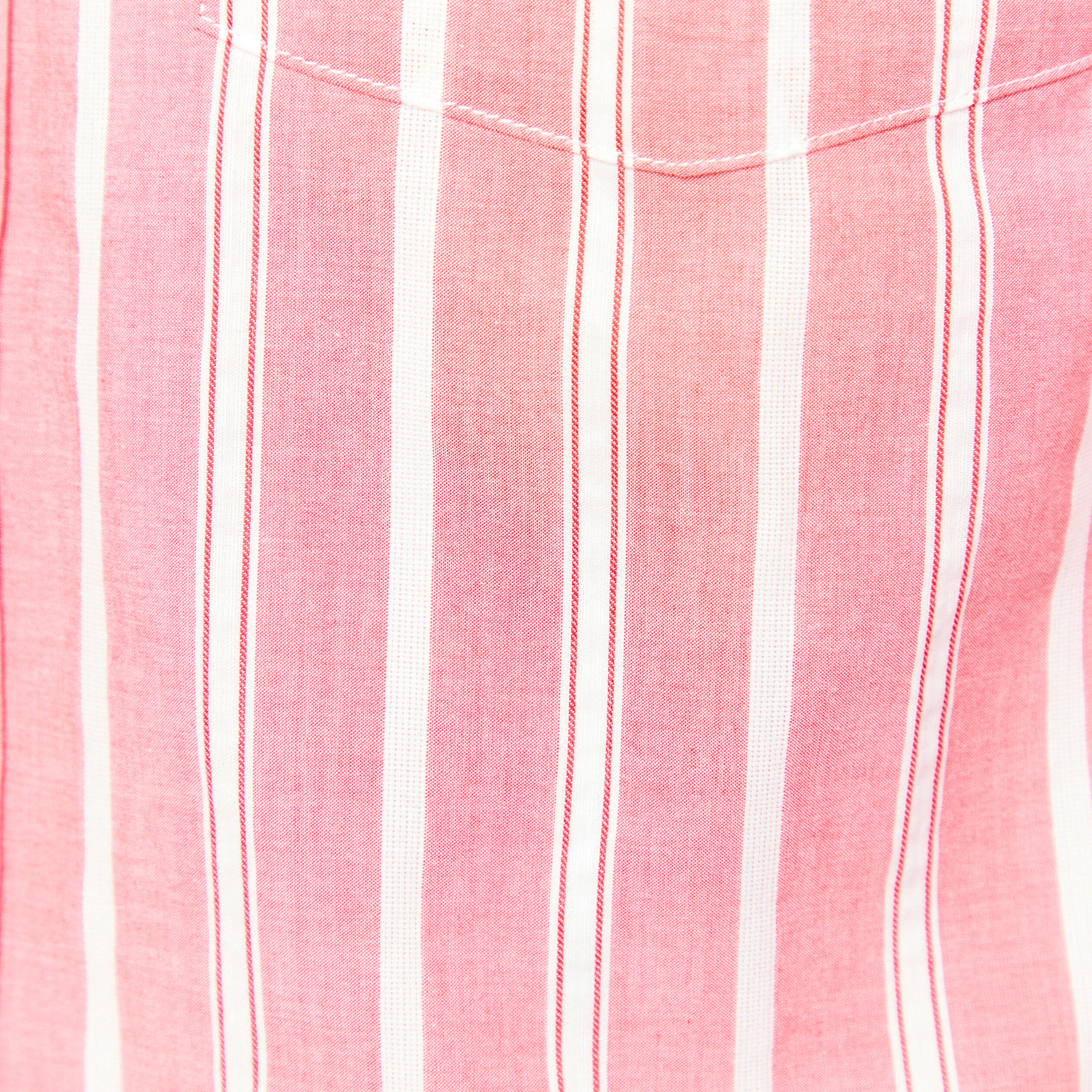 Chemise boyfriend en coton rouge corail homme