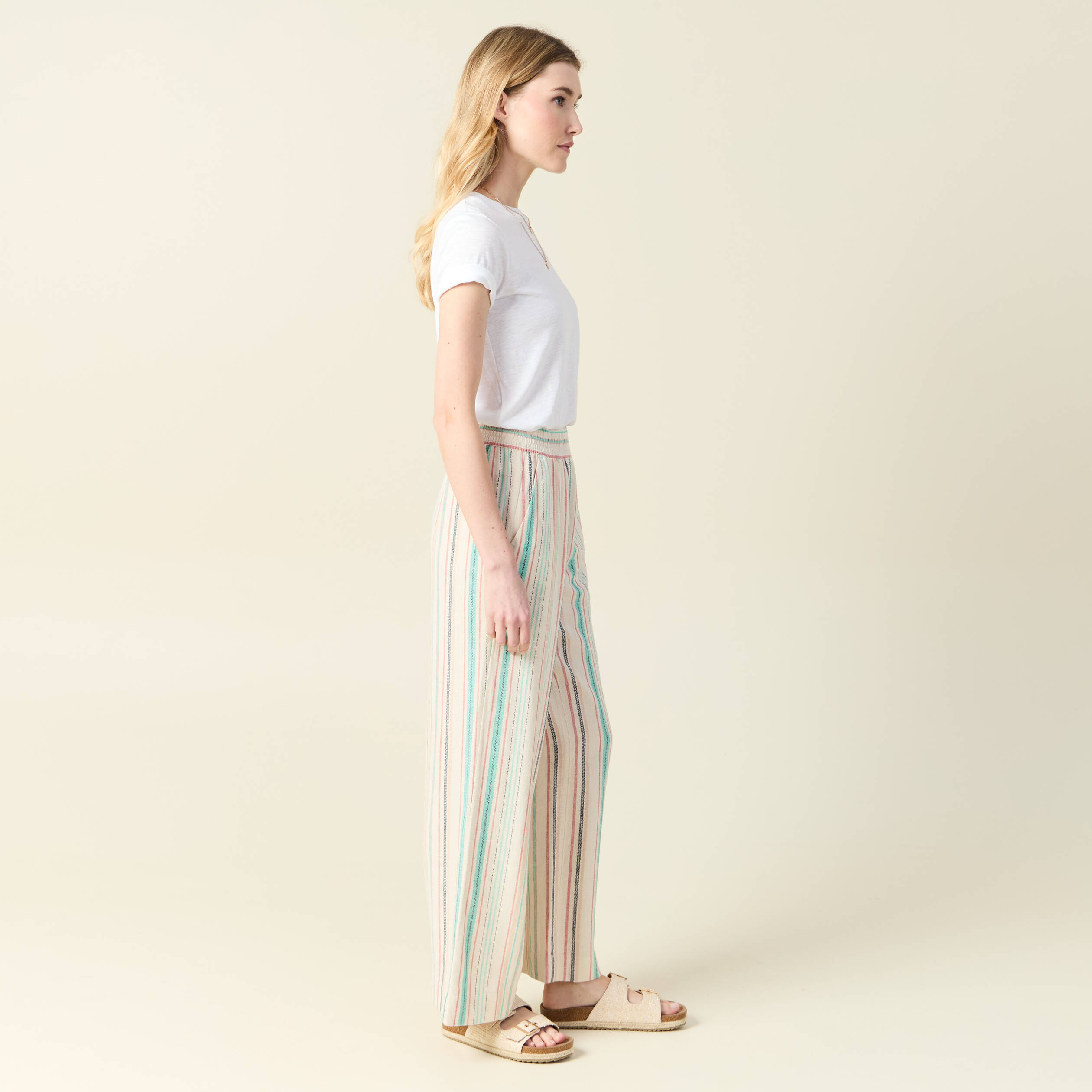 pantalon large fluide blanc femme Pantalon large fluide blanc femme