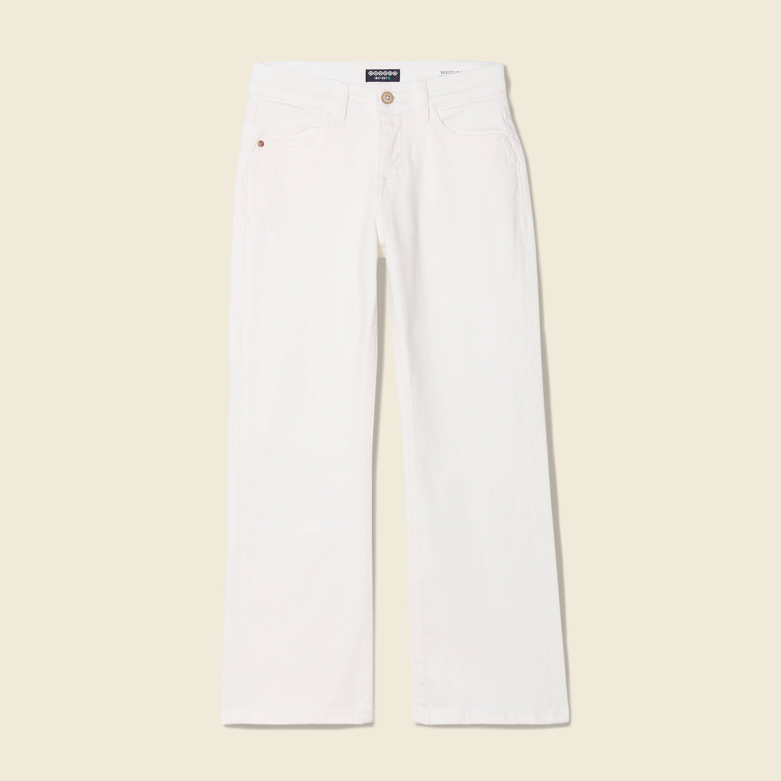 pantalon eco responsable denim blanc femme Pantalon éco-responsable denim blanc femme