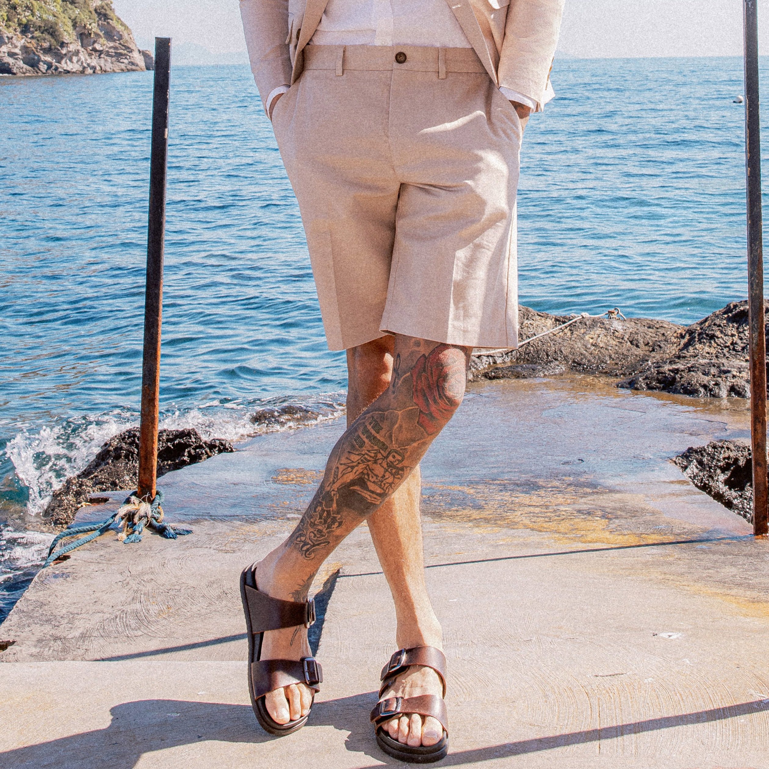 bermuda droit gris homme Bermuda droit gris homme