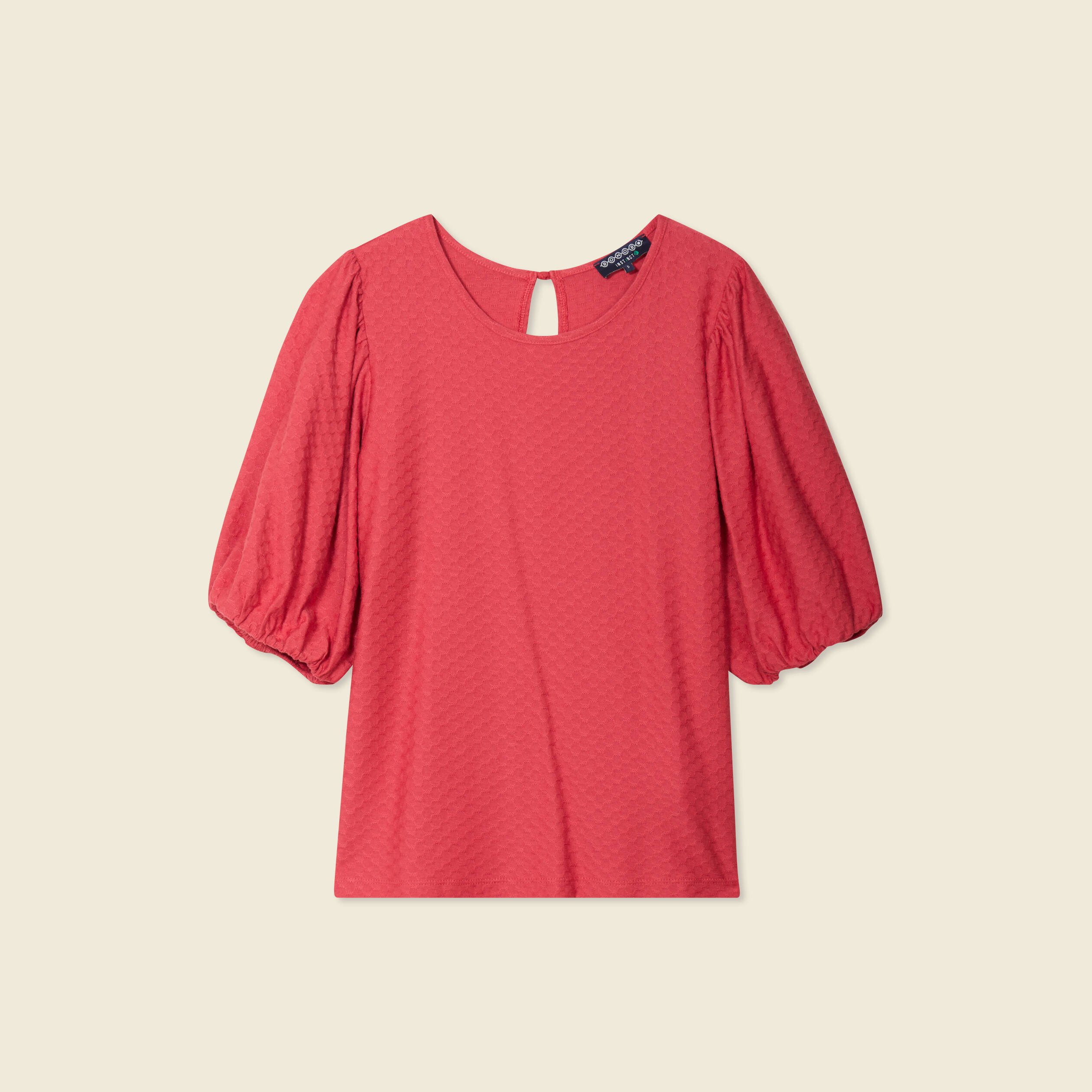 t shirt manches courtes rouge fonce femme T-shirt manches courtes rouge foncé femme