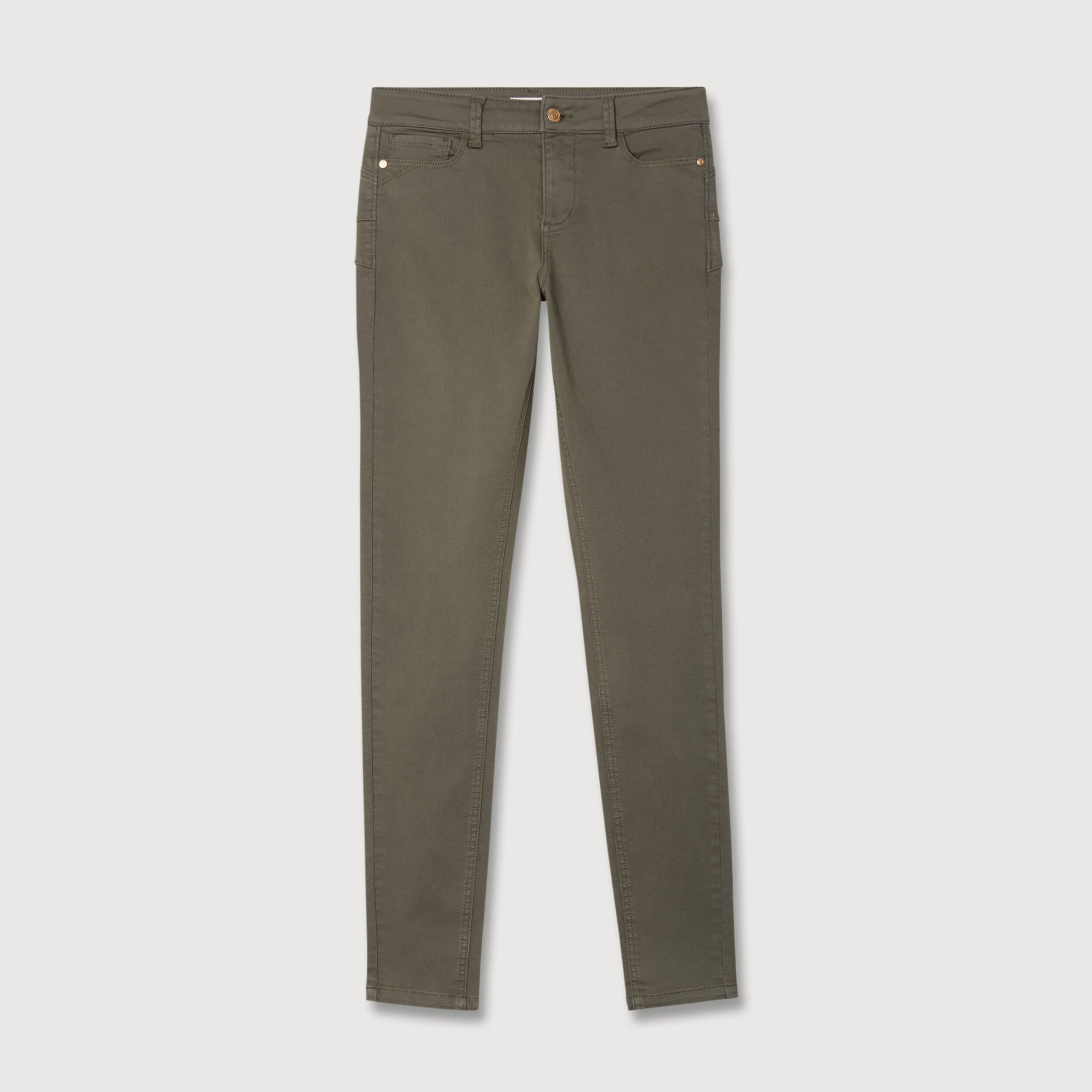 Pantalon Audrey - skinny push up vert kaki femme