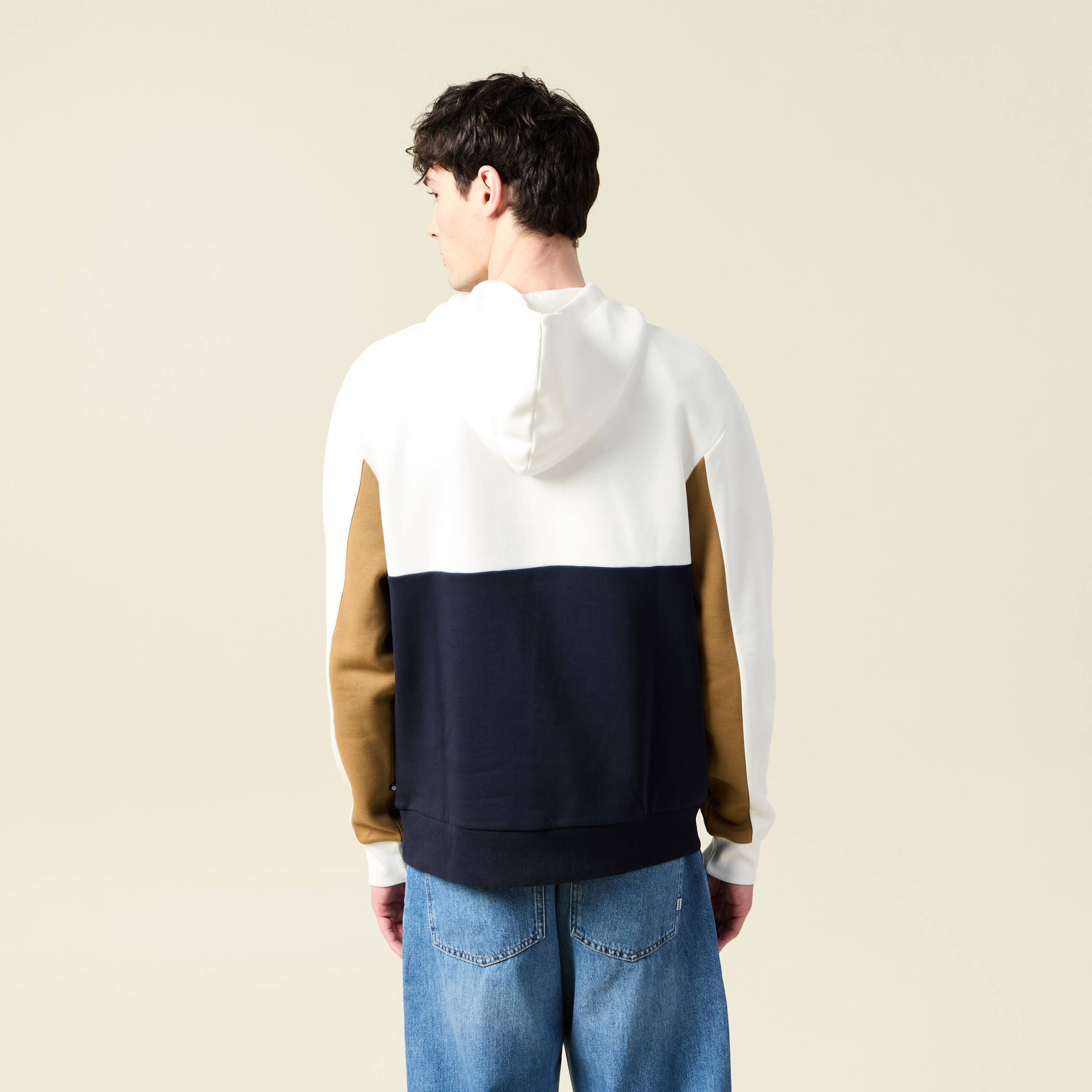 sweat a capuche manches longues ecru homme Sweat à capuche manches longues ecru homme