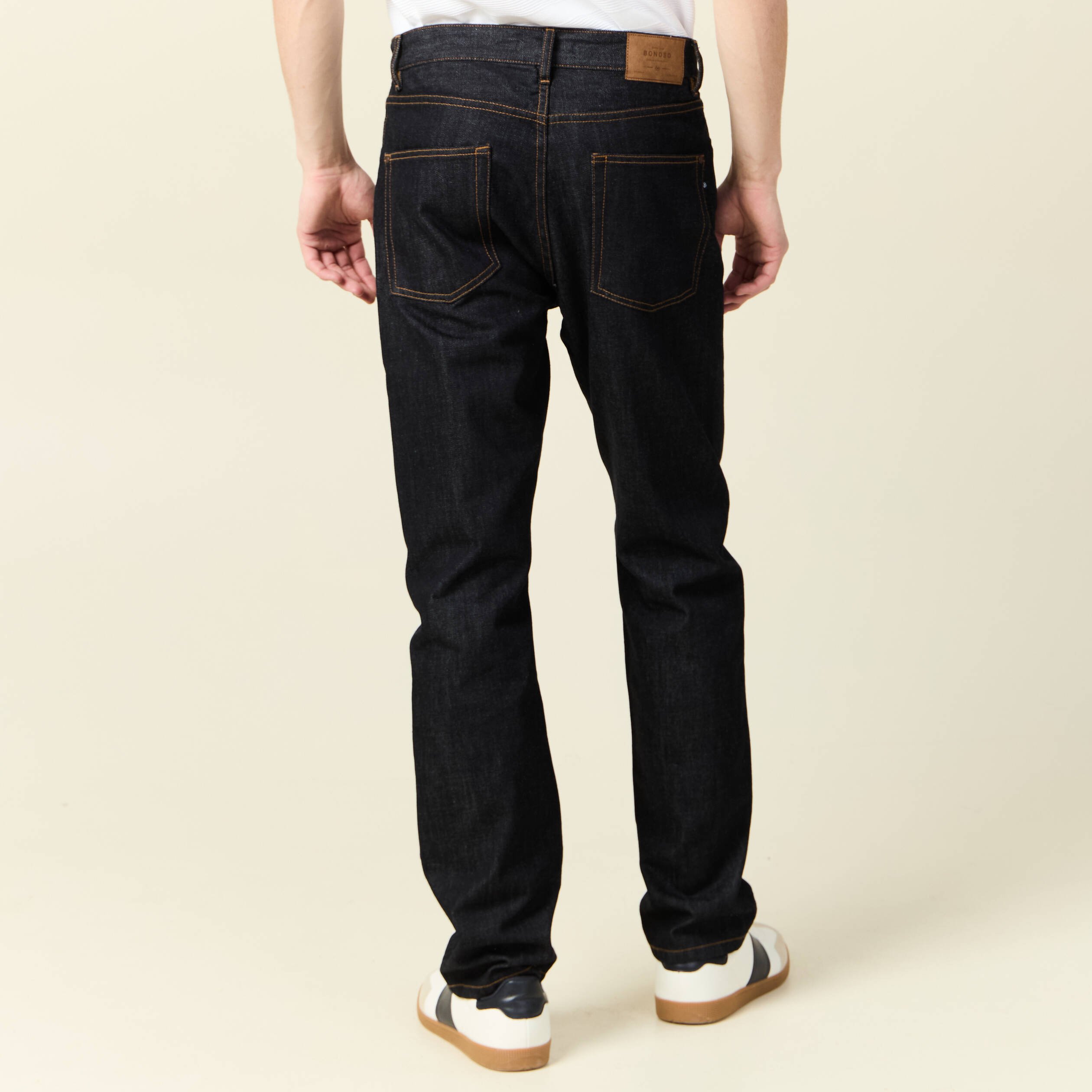Jeans regular 5 poches denim brut clean homme