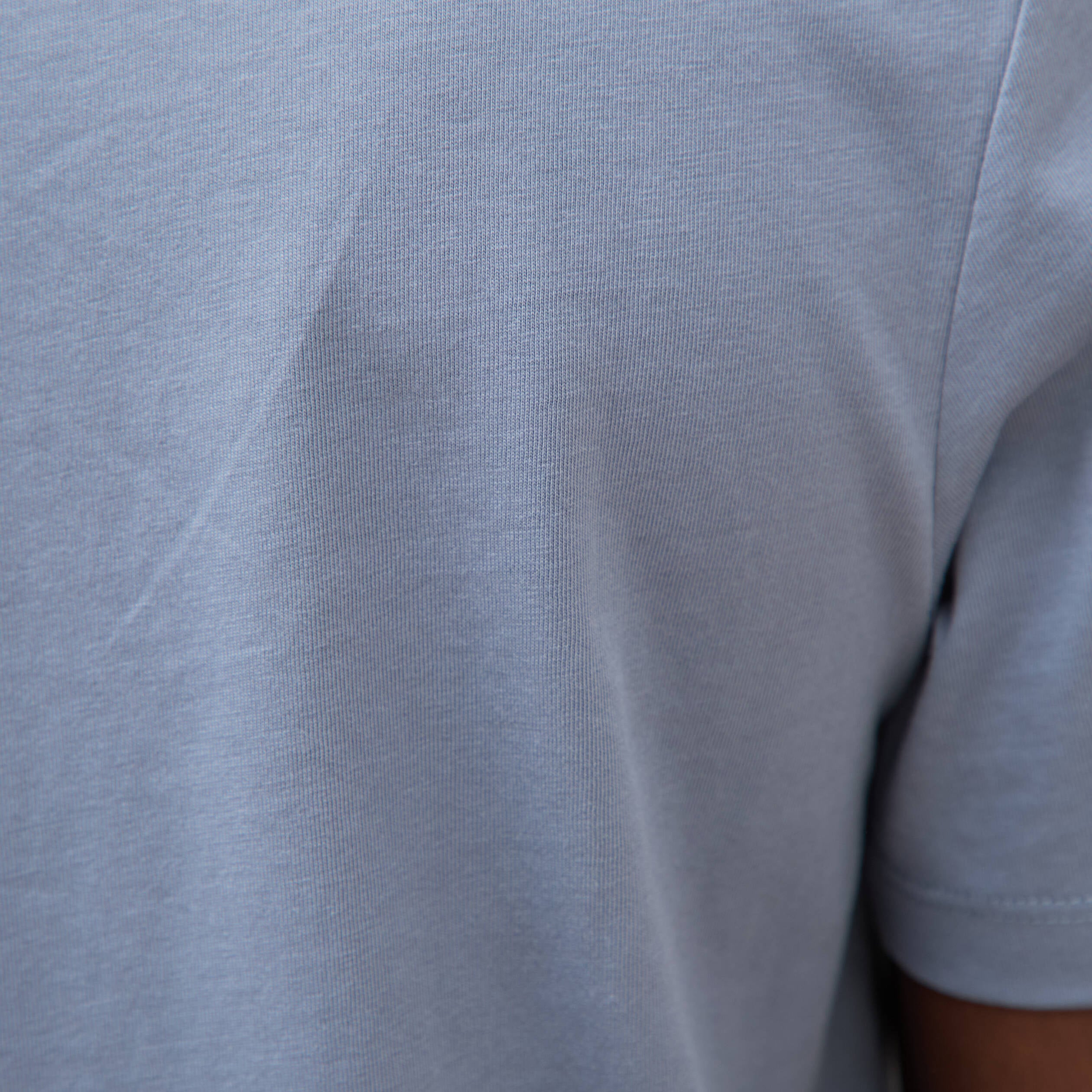 T-shirt en coton manches courtes bleu gris homme