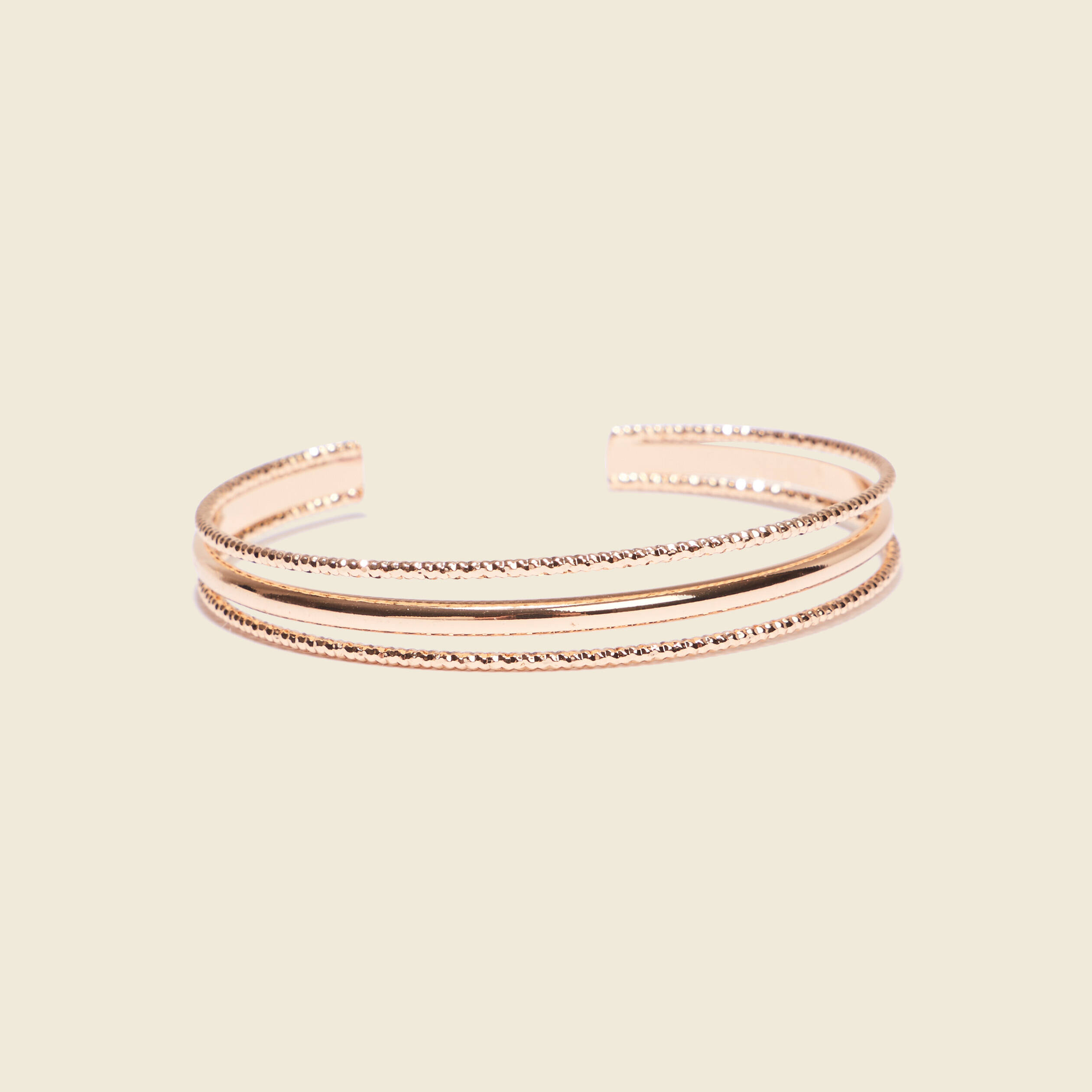 Bracelet jonc en métal couleur or femme