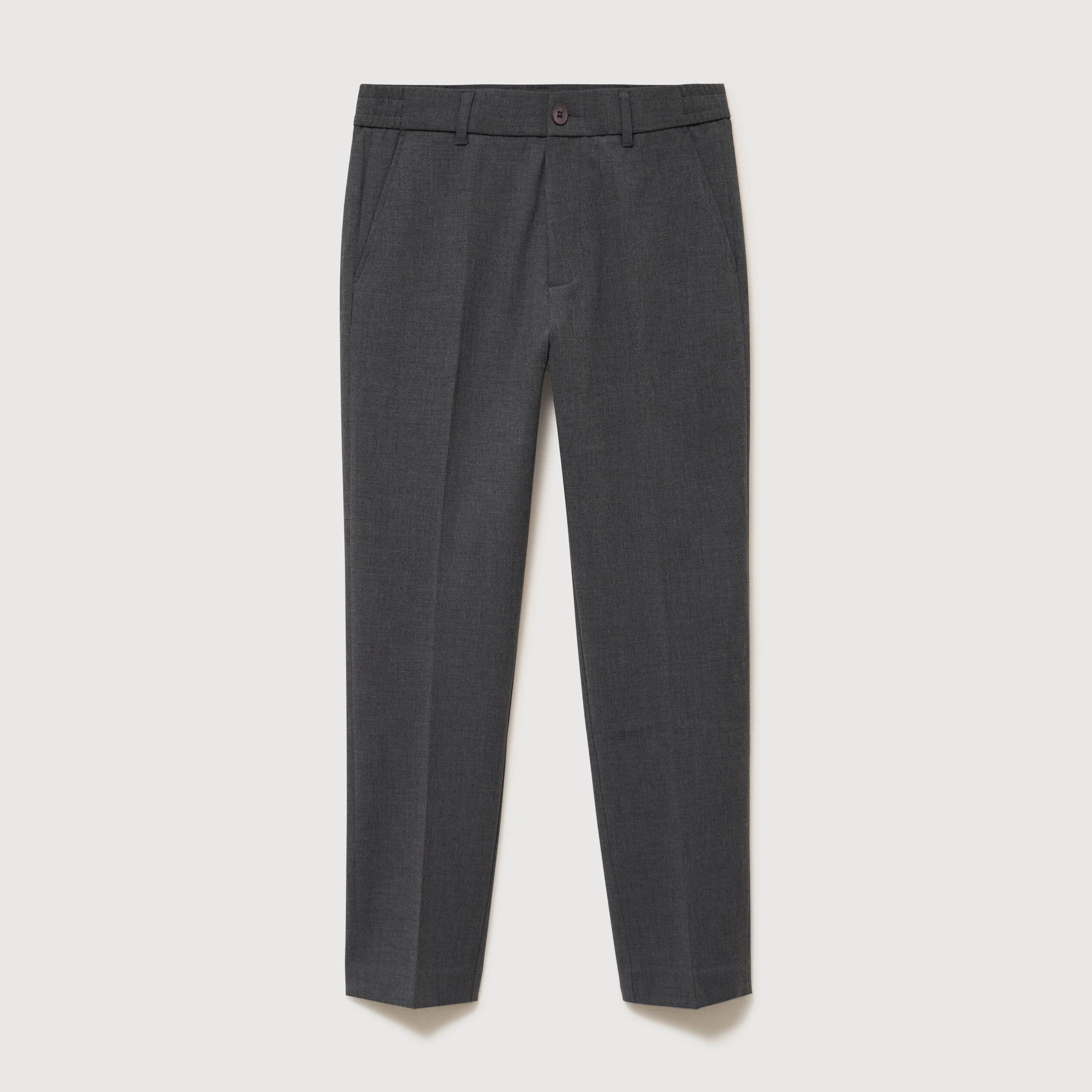 Pantalon droit longueur 32 gris fonc&eacute; homme