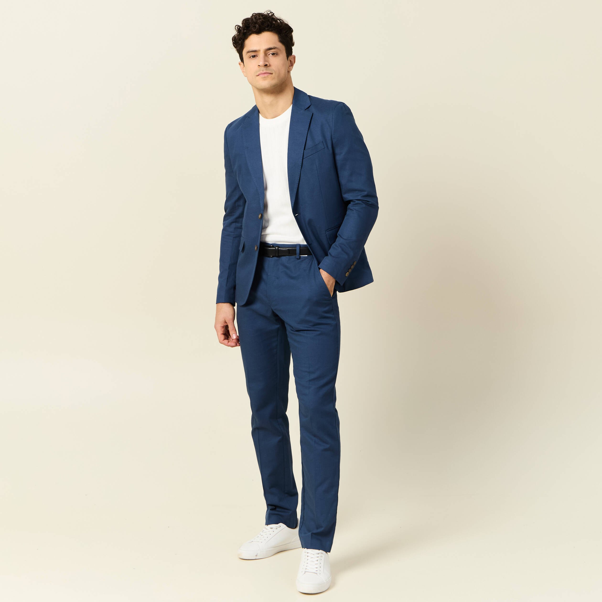 veste blazer cintre bleu fonce homme Veste blazer cintré bleu foncé homme