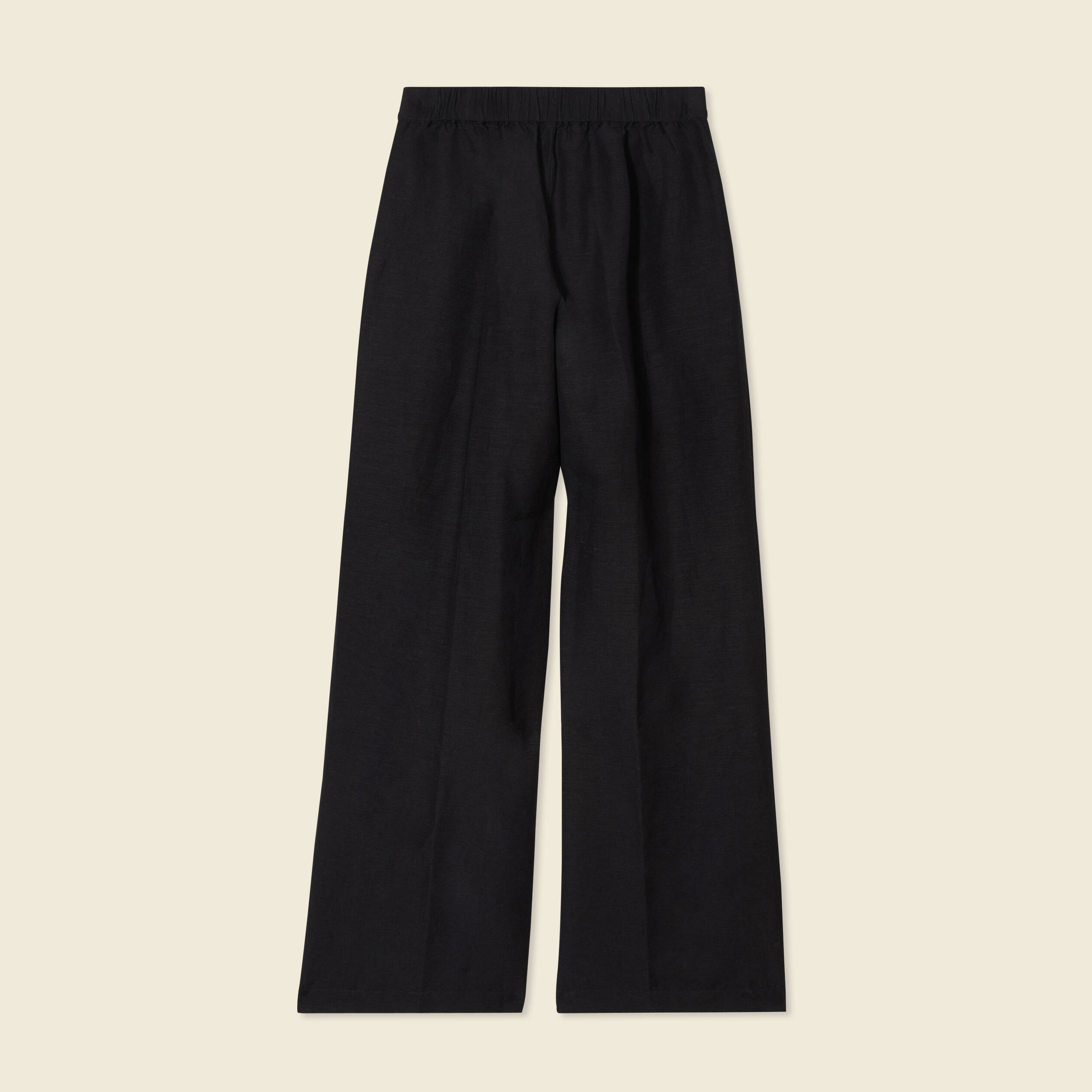 pantalon large fluide noir femme Pantalon large fluide noir femme
