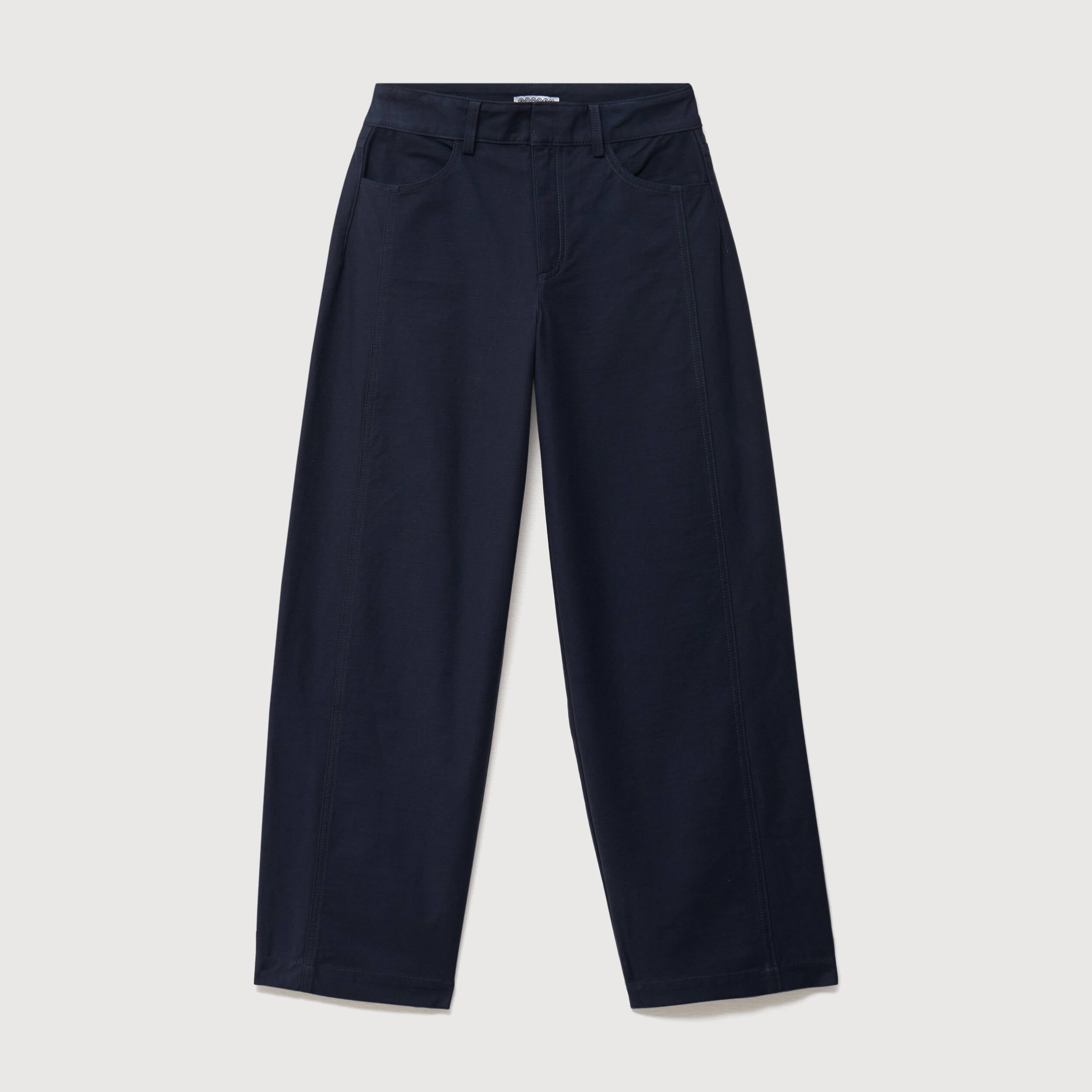 Pantalon coupe regular bleu marine femme