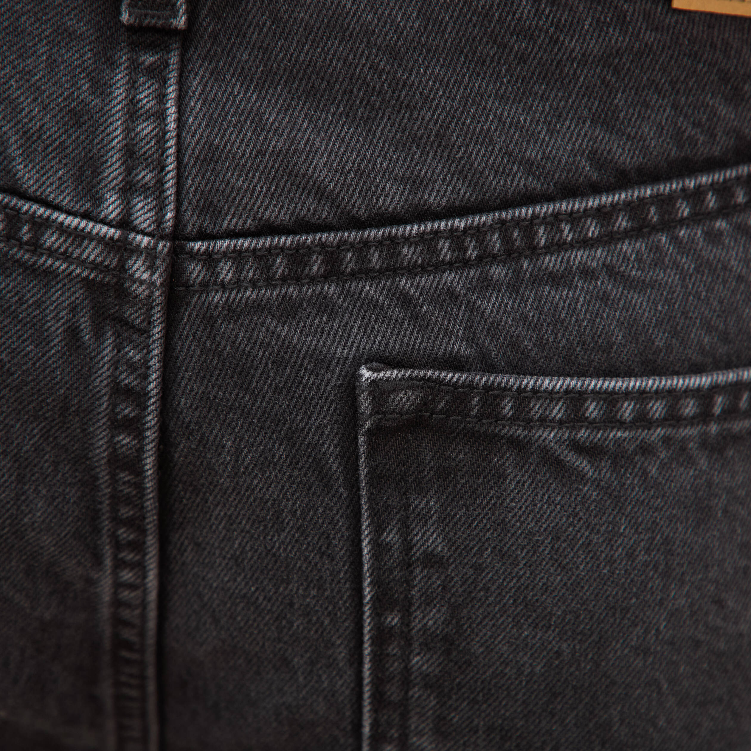Jeans large longueur 34 en coton denim noir homme