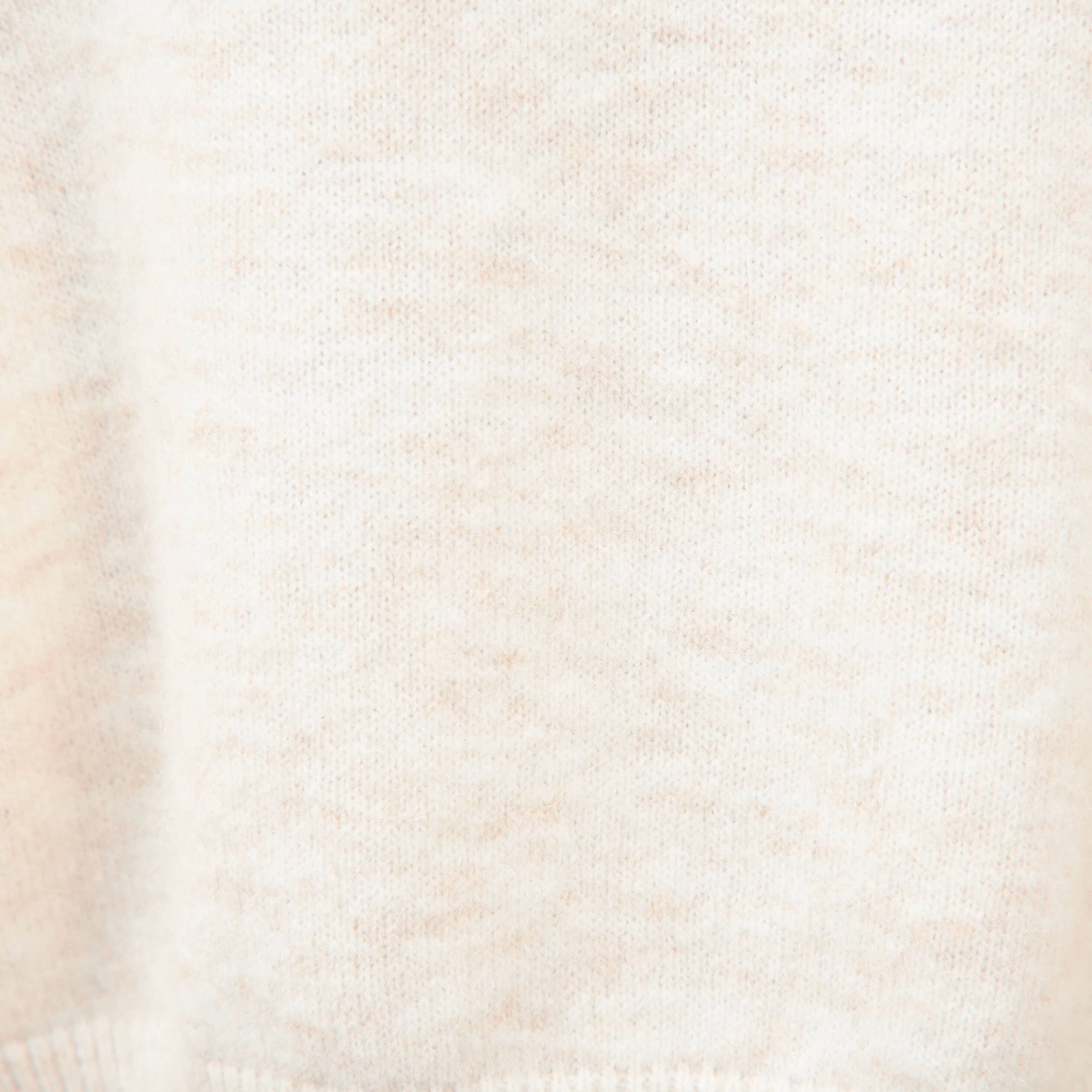 Pull droit cropped manches longues creme femme
